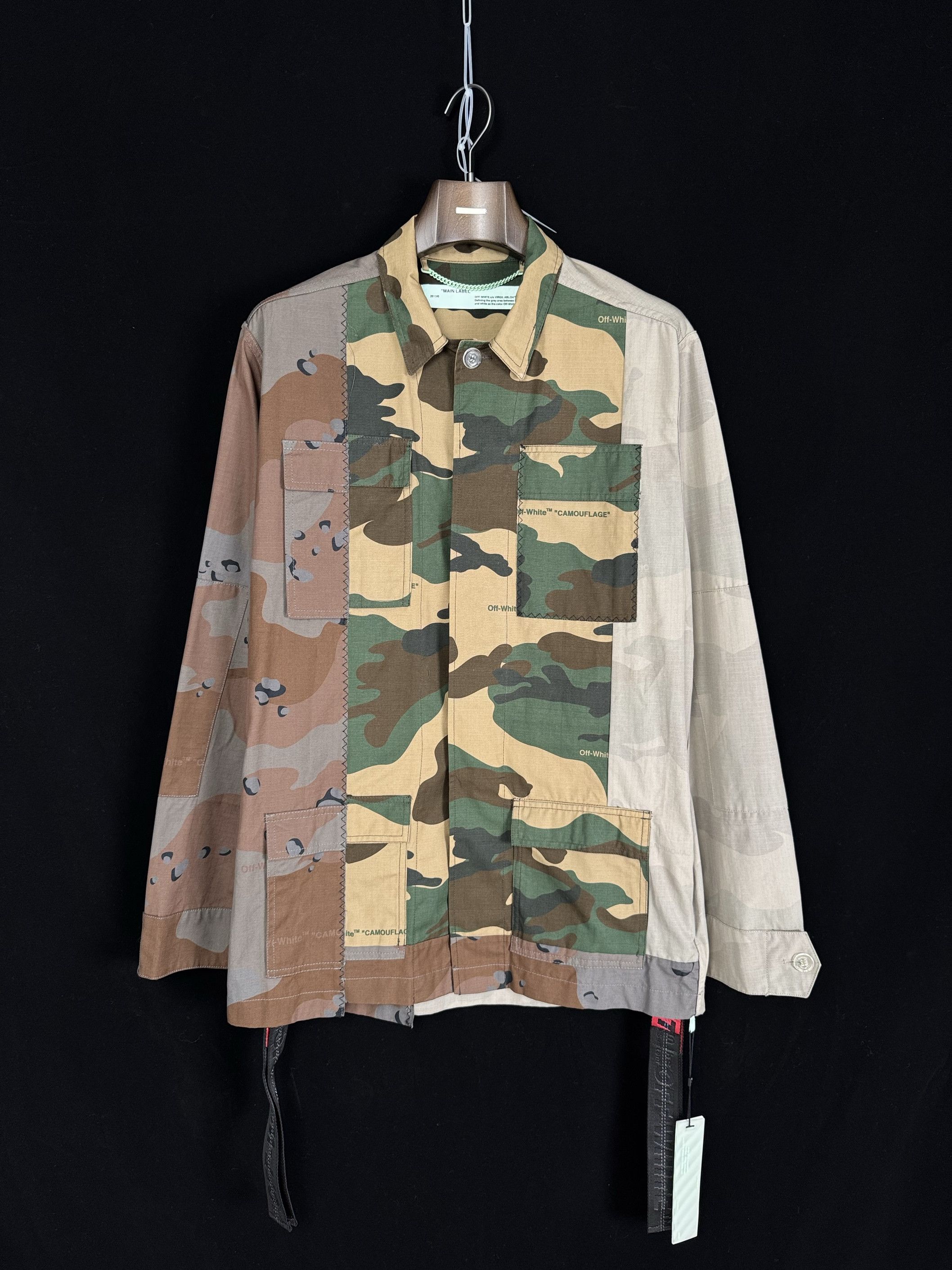 Off-White New with Tag* OFF-WHITE™ RECONSTR CAMO FIELD JACKET Size US M / EU 48-50 / 2 - 2 Thumbnail