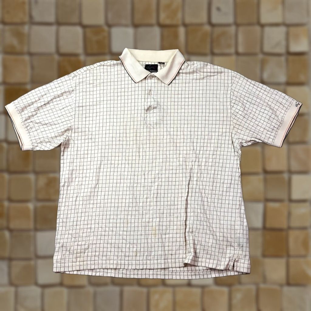Vintage VINTAGE Greg Norman Shark Logo Polo Shirt - XL Mens Check Polo Shirt Size US XL / EU 56 / 4 - 1 Thumbnail