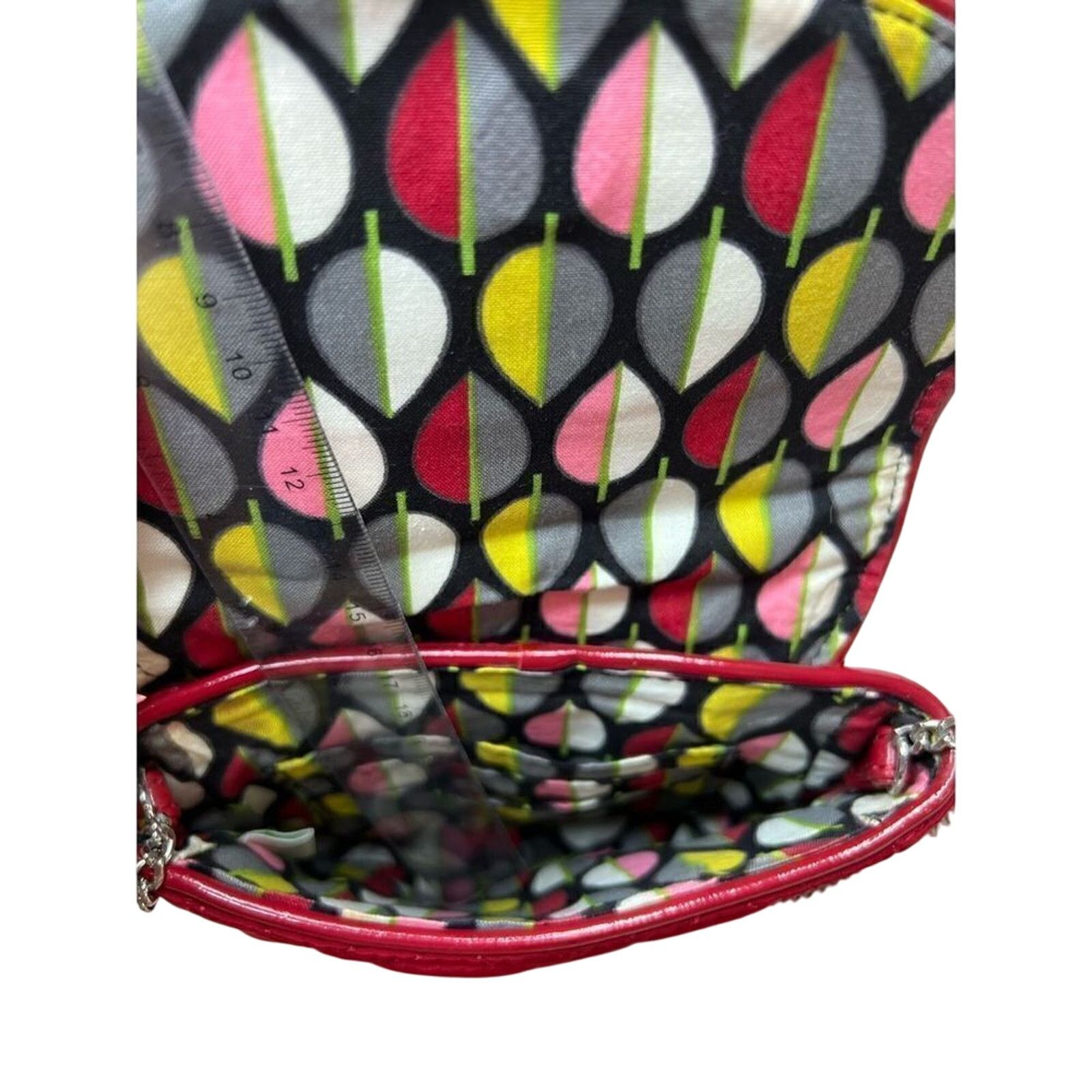 Vera Bradley Vera Bradley Tango Red Microfiber Chain Crossbody Handbag Size ONE SIZE - 8 Thumbnail