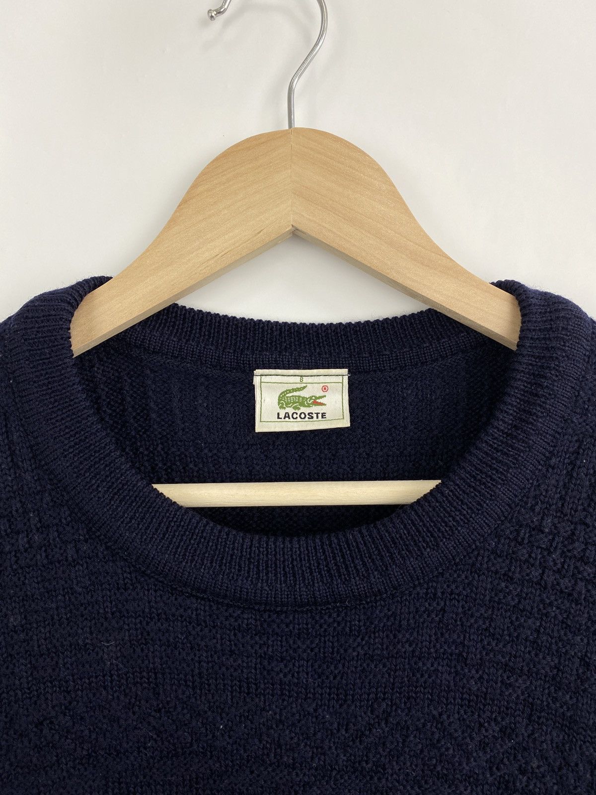 Lacoste 🇫🇷 Vintage 90s Lacoste Wool Knit Sweater made in France Size US XXL / EU 58 / 5 - 5 Thumbnail