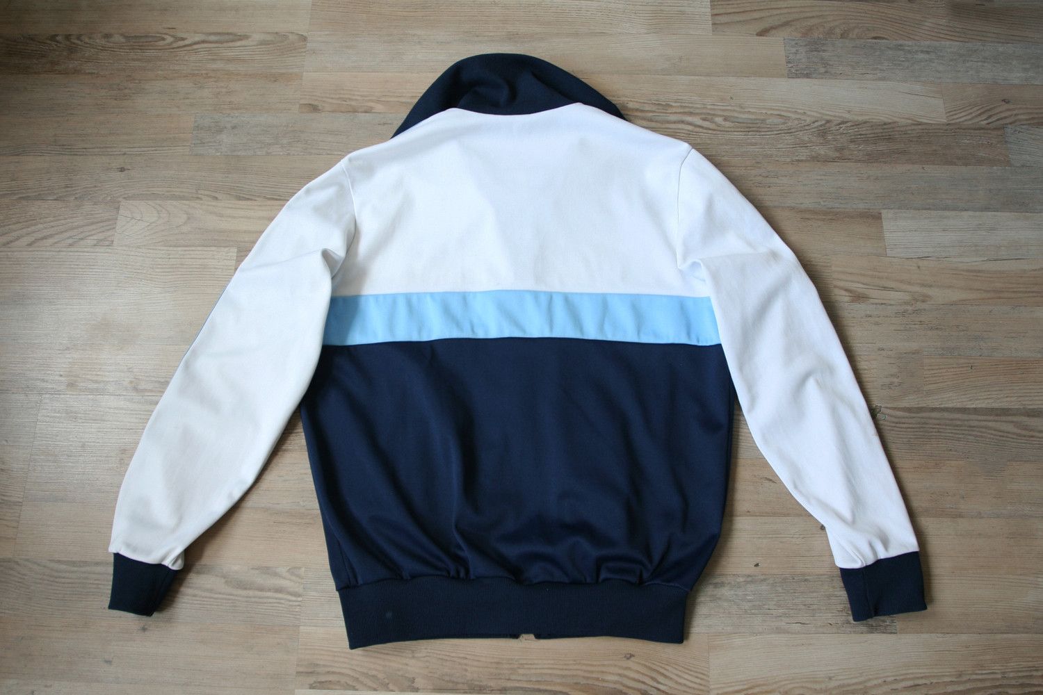 Adidas Vintage Adidas 80s Tracksuit Track Top Blue Stripes Jacket Size US S / EU 44-46 / 1 - 4 Thumbnail