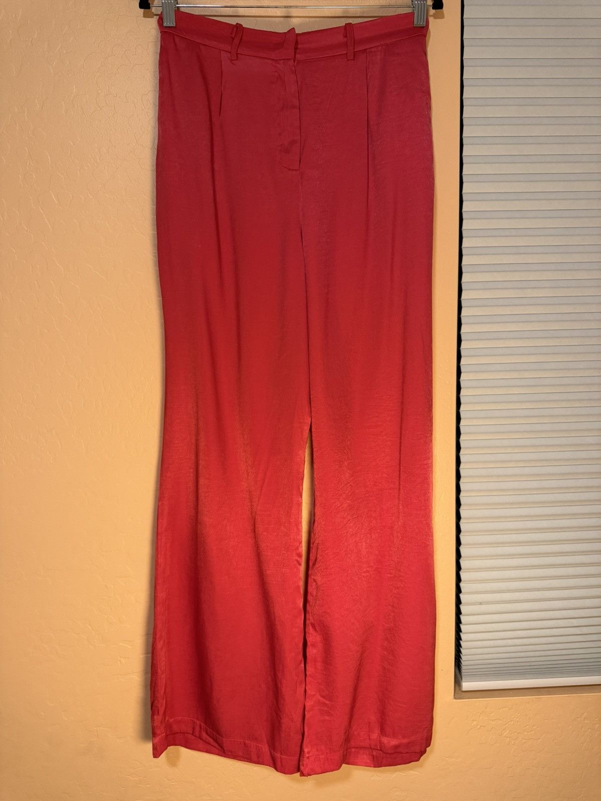 Other Petal + Pup Red Satin Wide-Leg Trousers – Size US 8 Size 30" / US 8 / IT 44 - 1 Thumbnail