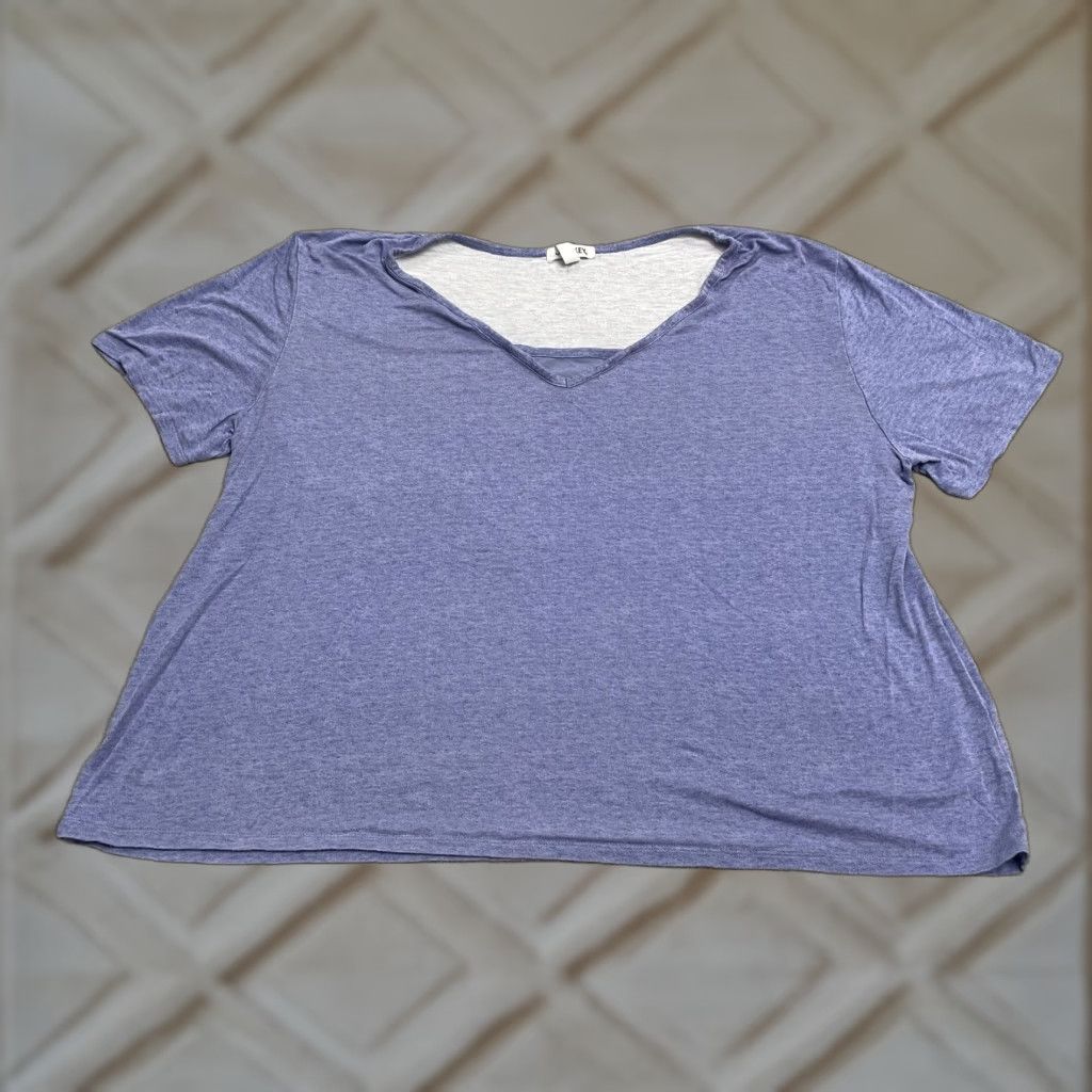 Jockey Jockey T-Shirt Womens 1X Purple V-Neck Short Sleeve Basic Stretch Tee Top Shirt Size XL / US 12-14 / IT 48-50 - 1 Thumbnail