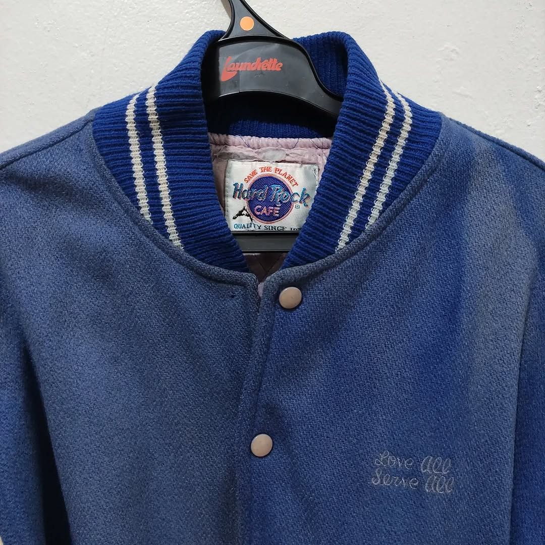 Hard Rock Cafe Vintage hard rock cafe SD 1990s embroidered letterman jacket Size US L / EU 52-54 / 3 - 5 Thumbnail