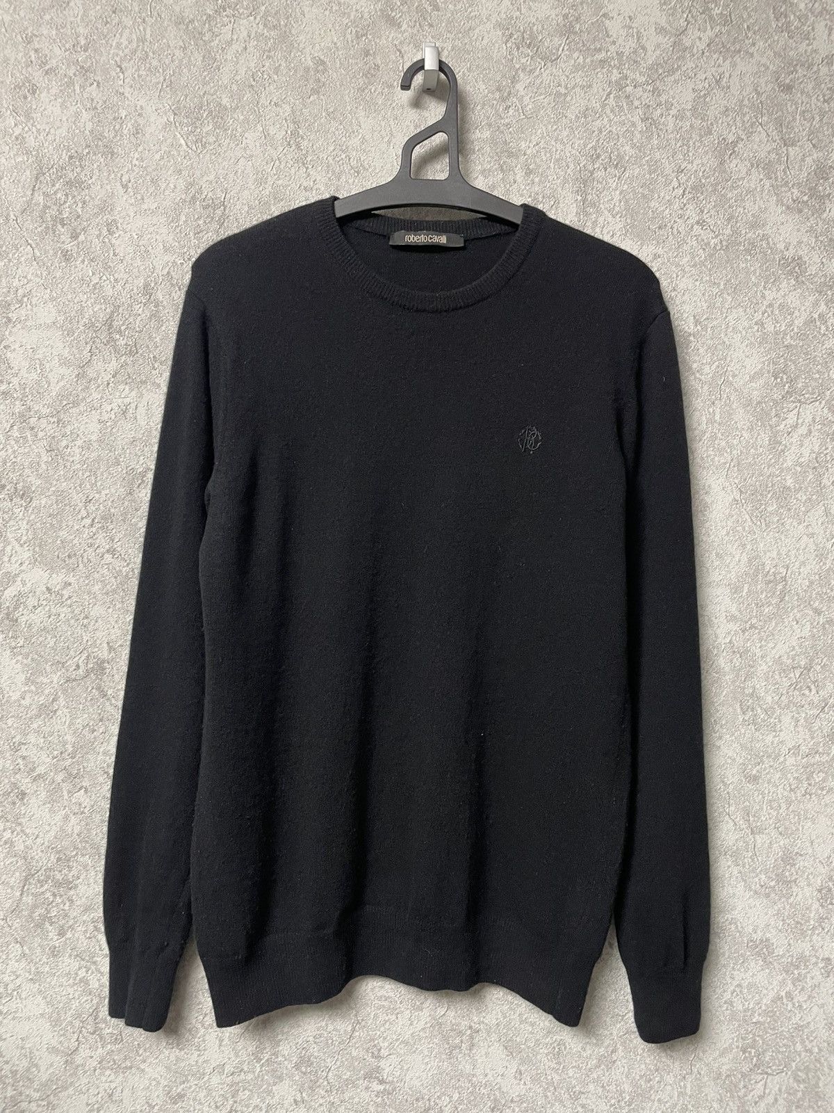 Roberto Cavalli Vintage Roberto Cavalli Black Wool/ Cashmere Sweater Size US M / EU 48-50 / 2 - 1 Thumbnail
