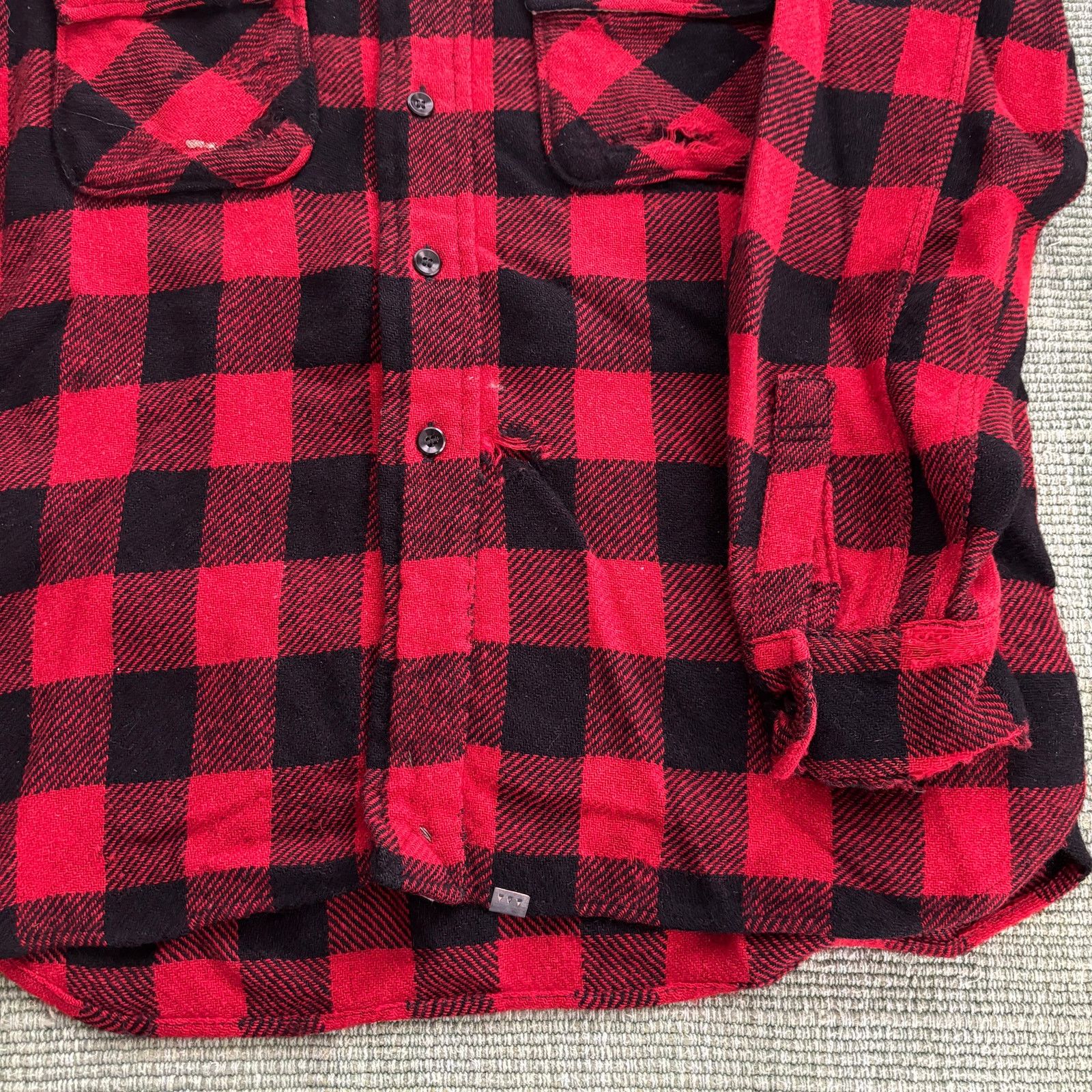 Vintage 1950s Pilgrim Vintage Red/Black Wool Flannel Shirt XL Size US XL / EU 56 / 4 - 7 Thumbnail