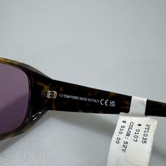 Tom Ford Tom Ford Ryder 51MM Rectangular Sunglasses Dark Havana Size ONE SIZE - 6 Thumbnail