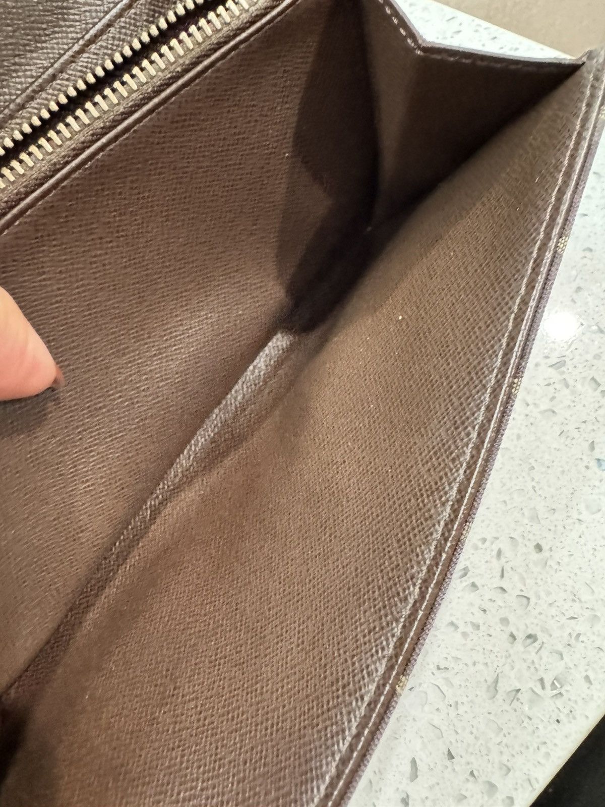 Louis Vuitton Louis Vuitton Brown Monogram Mini Lin Sarah Wallet Size ONE SIZE - 9 Thumbnail