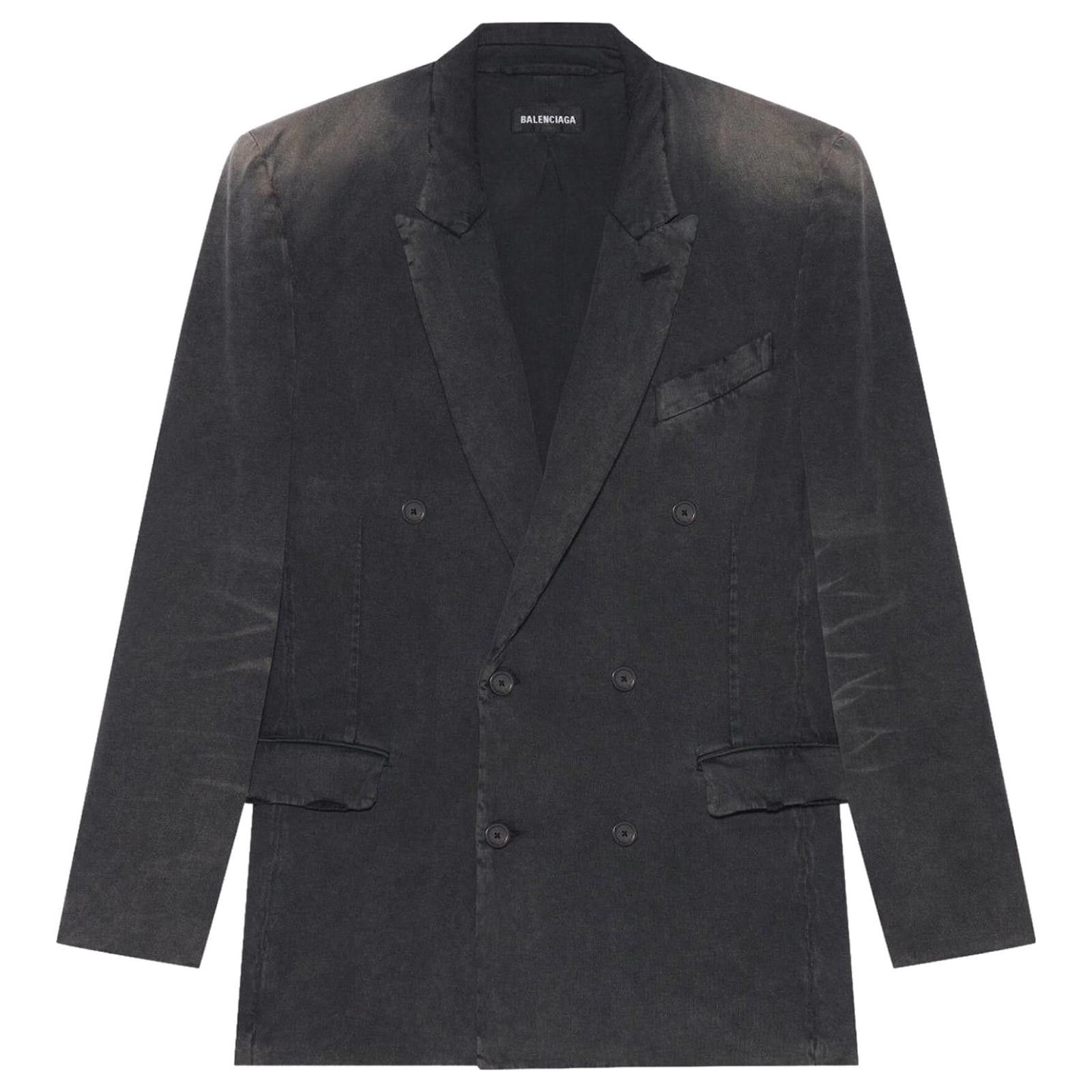 o1mt1gz1024 Slim Worn-Out Jacket in Black