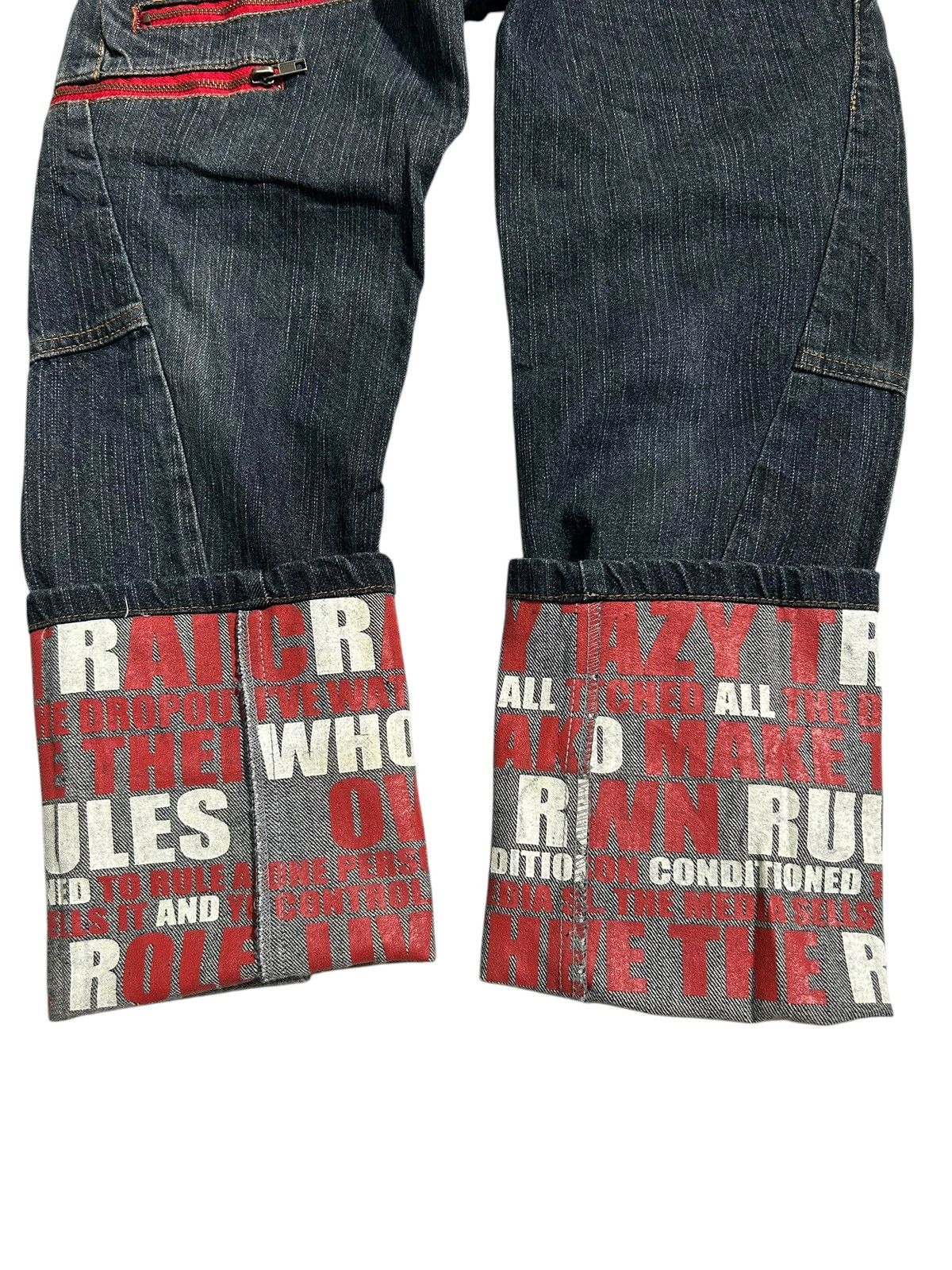 Japanese Brand × Kapital × Vintage Double Waist Japanese Punk Style Denim Jeans Size US 28 / EU 44 - 6 Thumbnail