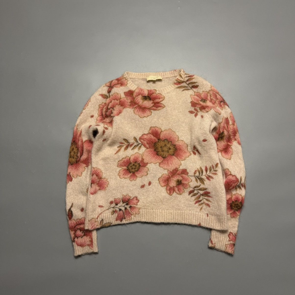 Sezane La Maille Sezane Eloisa Sweater Mohair Wool Pink Rose Floral Size M / US 6-8 / IT 42-44 - 1 Thumbnail