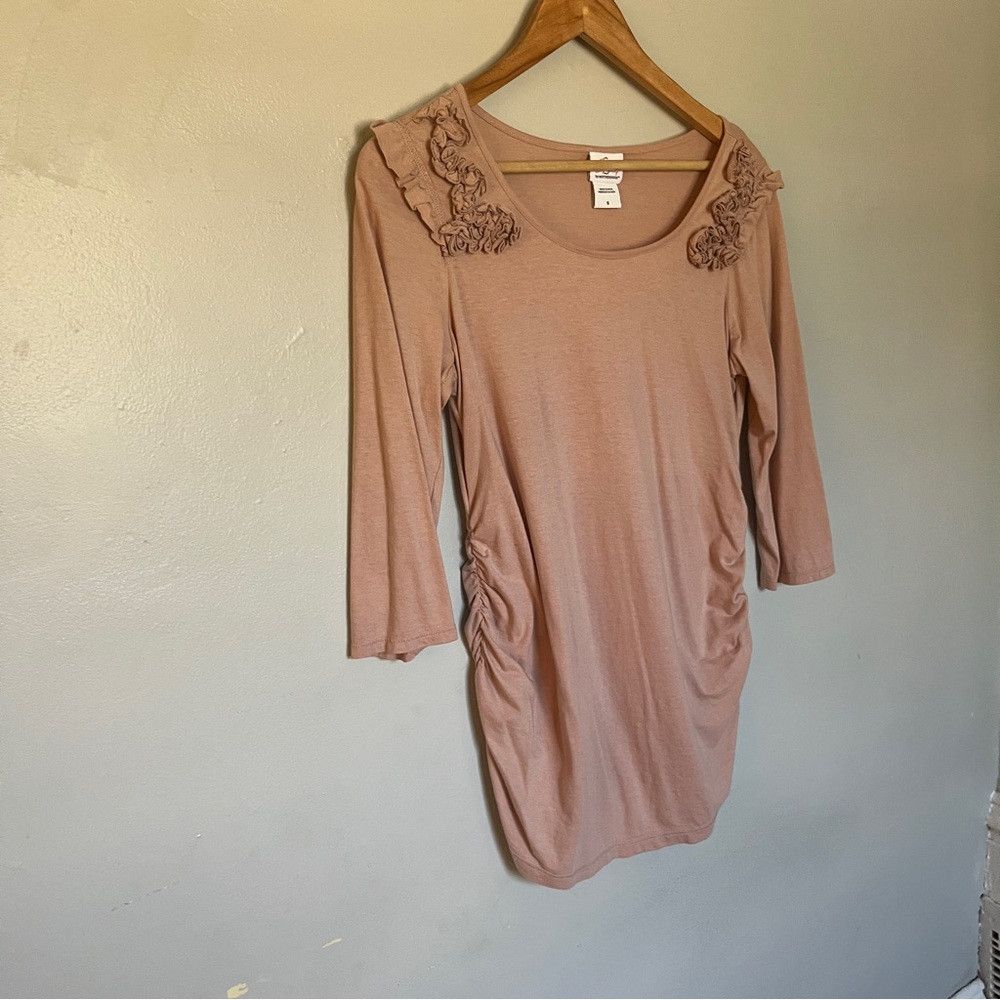Designer Oh Baby by Motherhood Maternity 3/4 Sleeve Top Pink Small Size S / US 4 / IT 40 - 2 Thumbnail