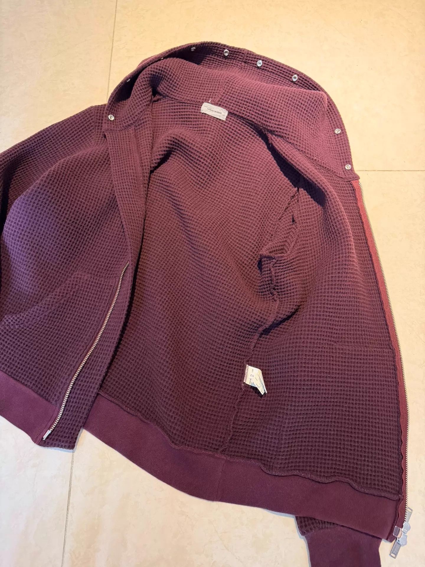 Undercover UNDERCOVER Burgundy Rivet Slant Zip Hoodie 9/10 Unisex 2 Size US M / EU 48-50 / 2 - 5 Thumbnail