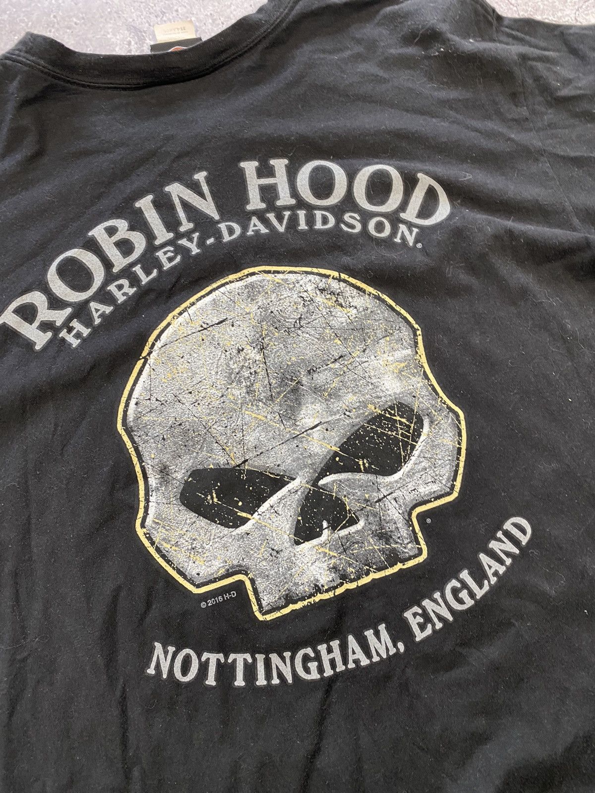 Harley Davidson × Vintage Crazy vintage 90’s faded black Harley Davidson skull t-shirt Size US XL / EU 56 / 4 - 6 Thumbnail