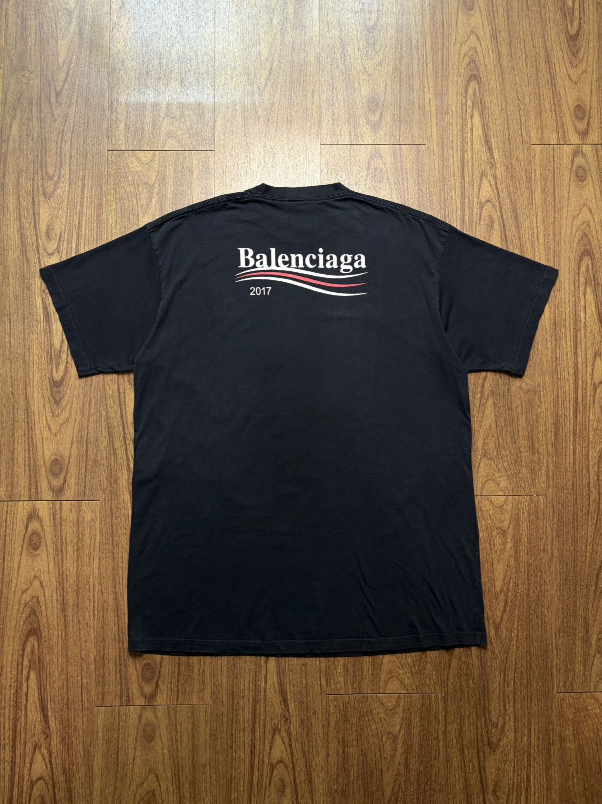 FREE TAX! 2017 Balenciaga Campaign Logo Tee