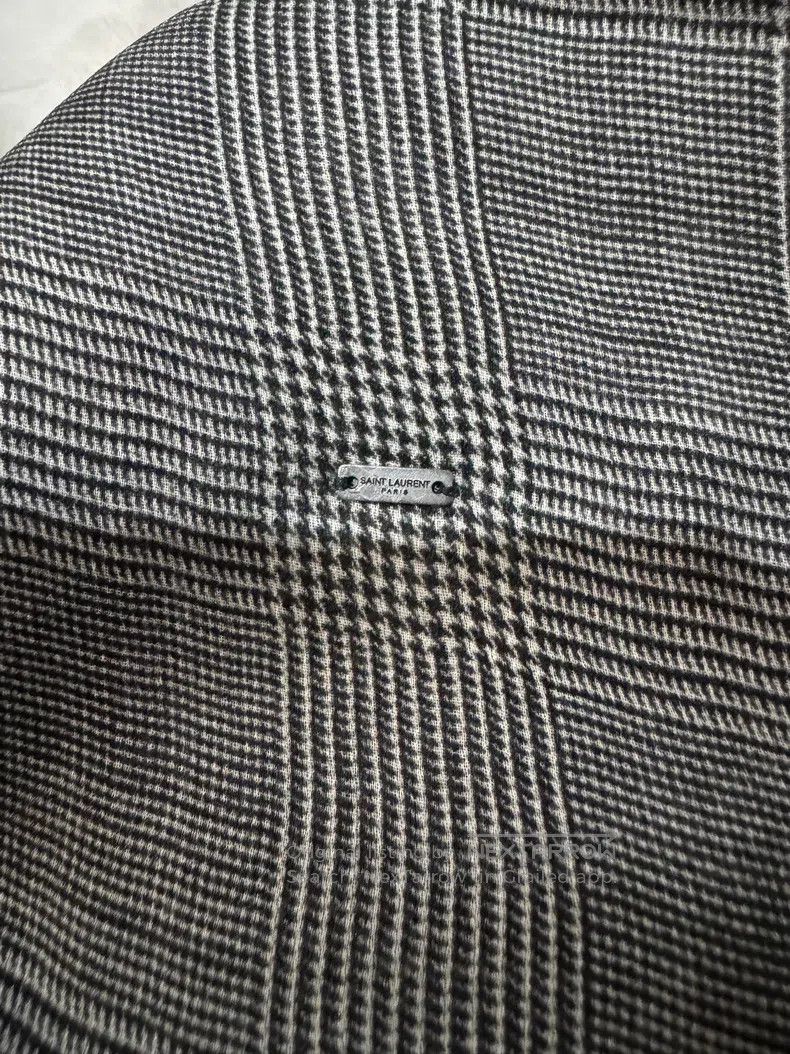 Saint Laurent Paris Saint Laurent Paris Plaid Silk Scarf Size ONE SIZE - 3 Thumbnail