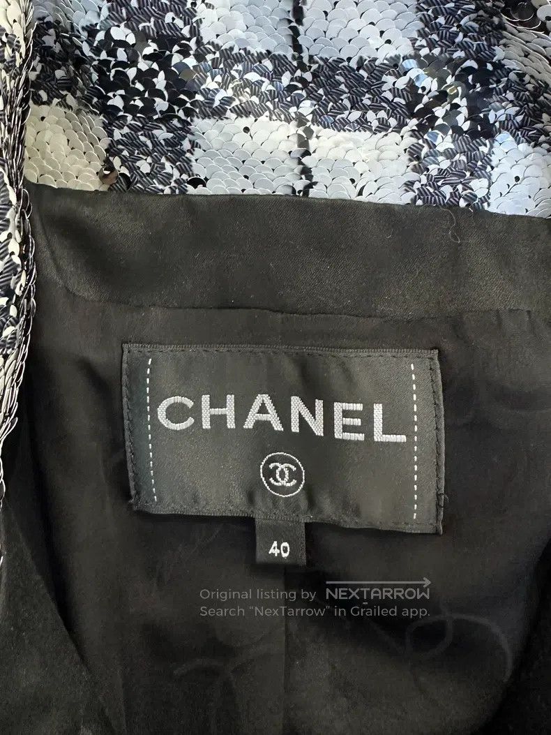 Chanel Chanel Popular black and white sequin jacket at the Lafaye Size S / US 4 / IT 40 - 7 Thumbnail