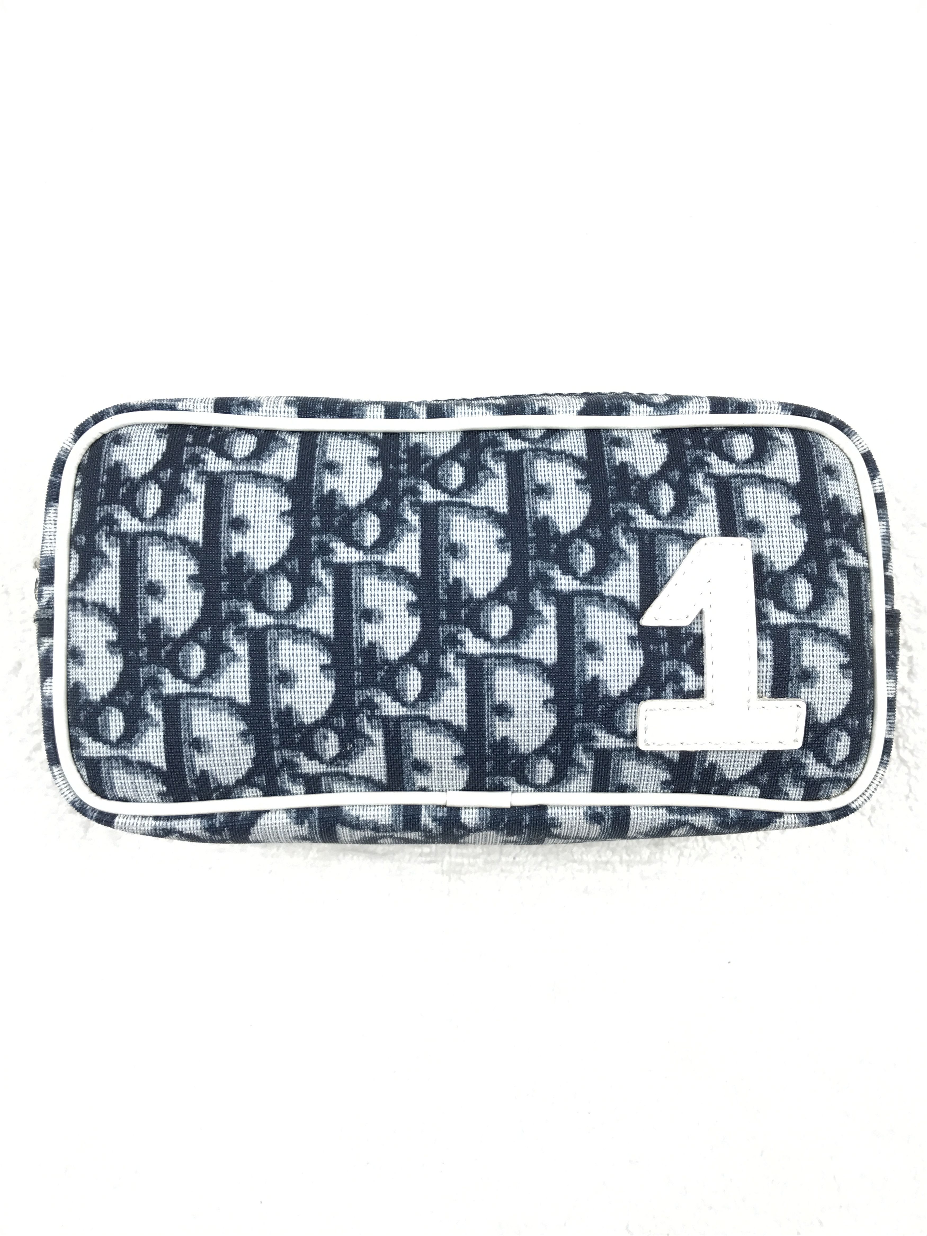 Christian Dior Monsieur Vintage Christian Dior Trotter Pouch Canvas Navy Ivory Size ONE SIZE - 1 Thumbnail