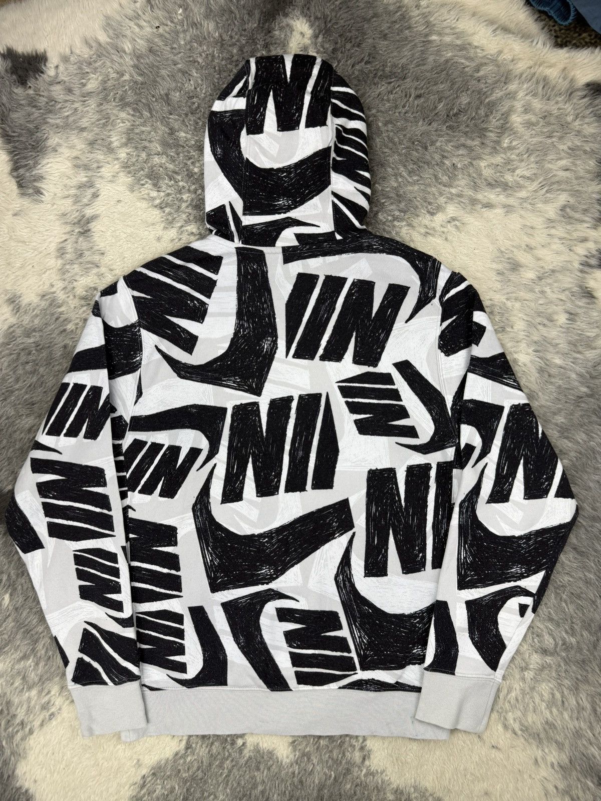 Nike NIKE AOP Swoosh Logo Crayon Style Streetwear Hoodie Size US S / EU 44-46 / 1 - 14 Thumbnail