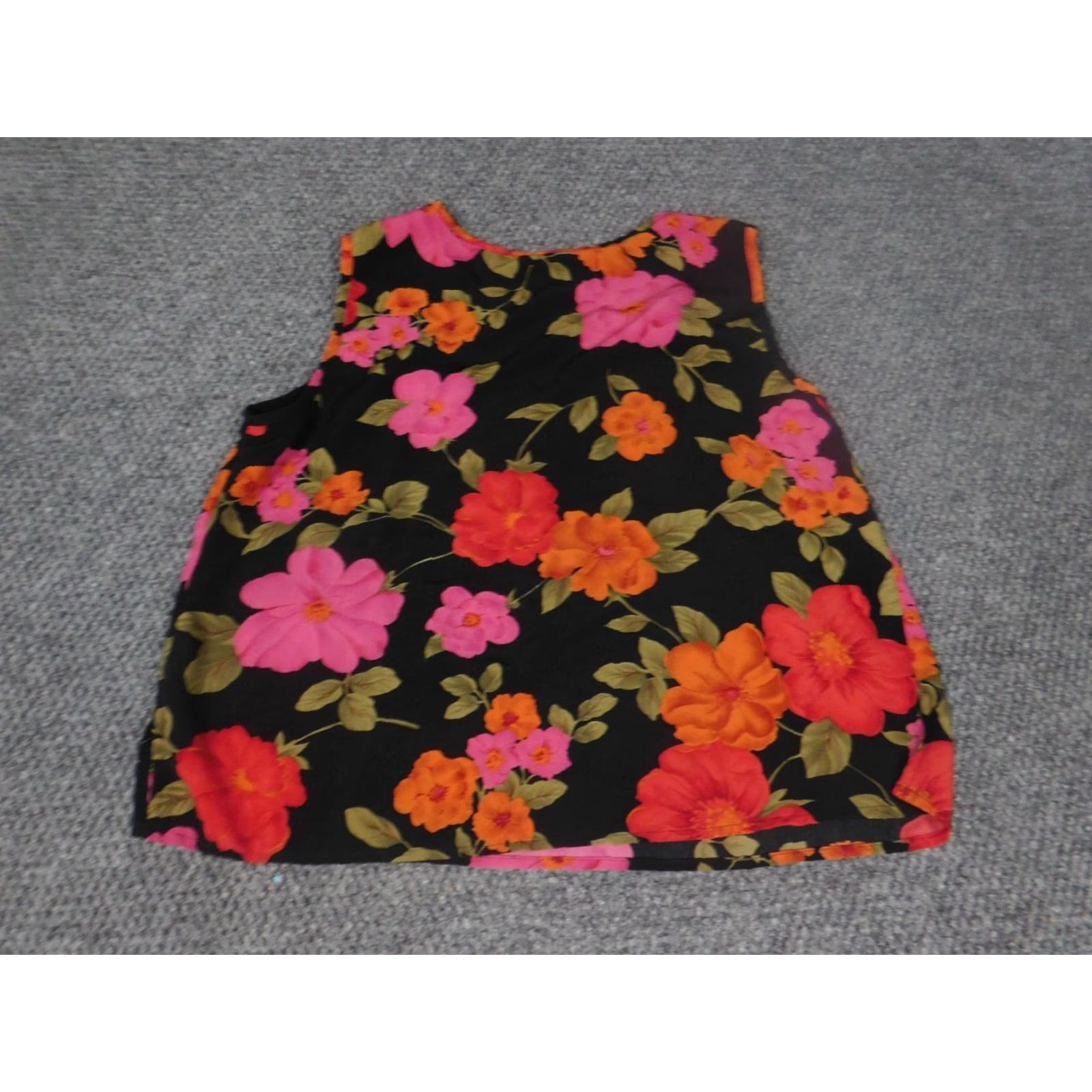 Essentials Modern Essentials Blouse Womens M Black Floral Short Sleeve Crew Neck Pullover Casual Polyester Regular Basic Size M / US 6-8 / IT 42-44 - 6 Thumbnail