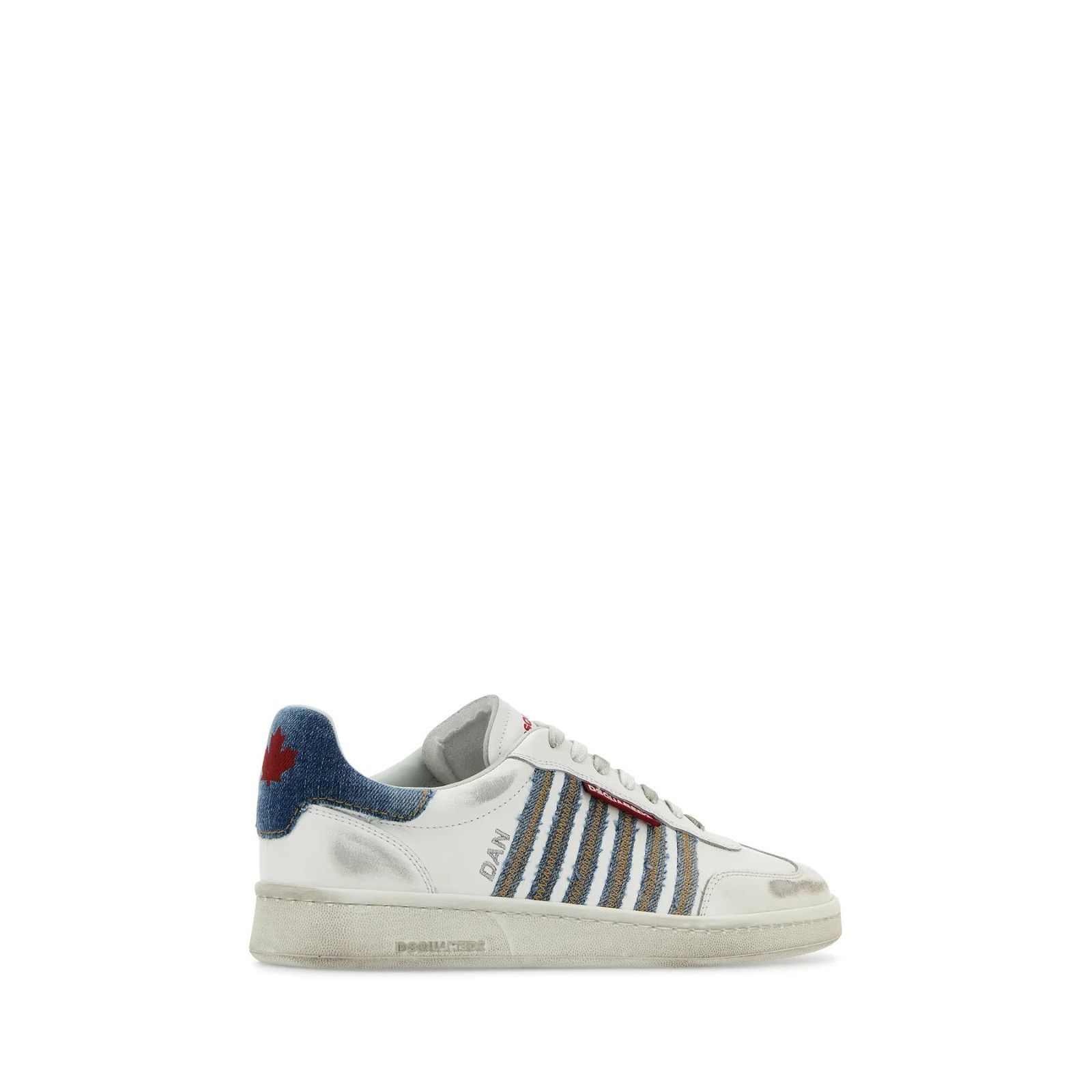 Dsquared2 DSQUARED2 Boxer White Leather Sneakers New And Authentic (Me Size US 9.5 / EU 42-43 - 3 Thumbnail