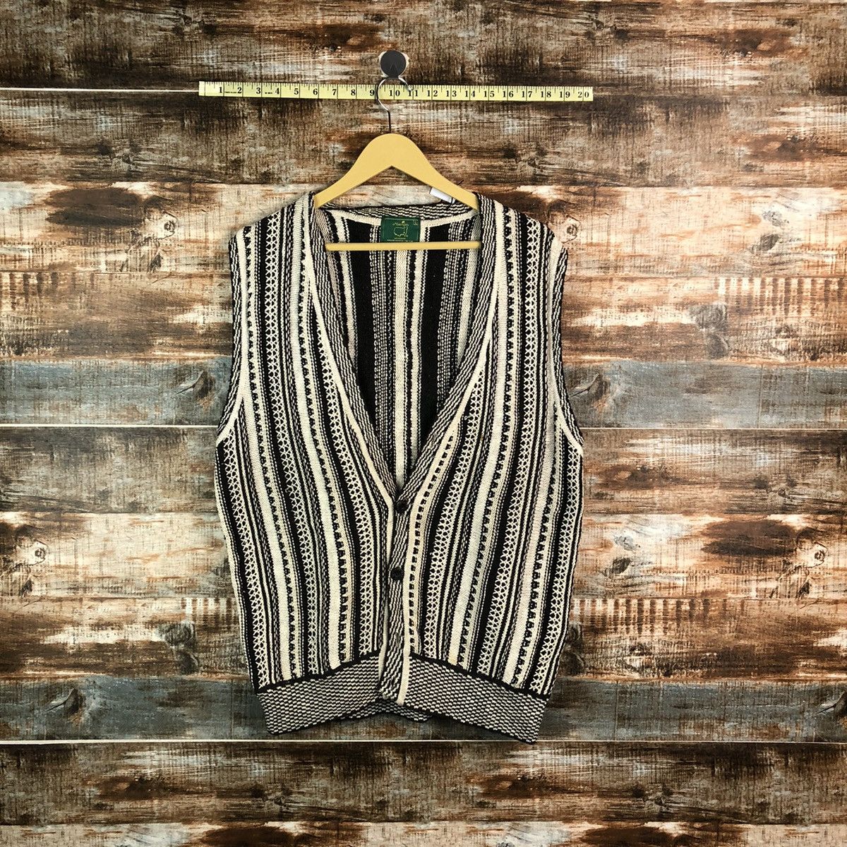 The Masters Masters knitwear Cardigan Vest like coogi #A2303 Size US L / EU 52-54 / 3 - 1 Thumbnail