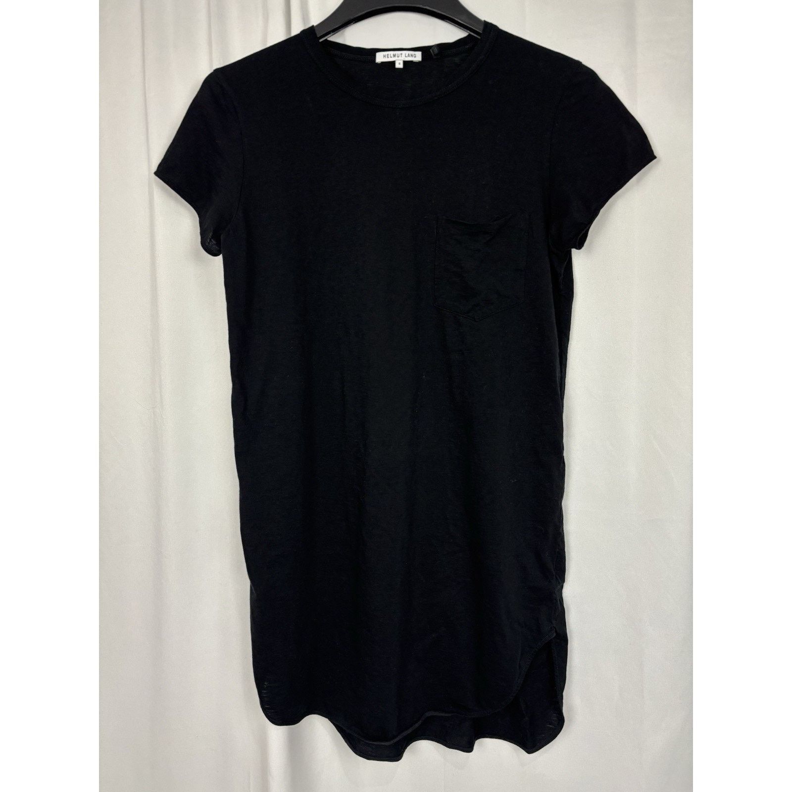 Helmut Lang Helmut Lang Womens S Cotton Cashmere T-Shirt Tunic Top Black Size S / US 4 / IT 40 - 1 Thumbnail