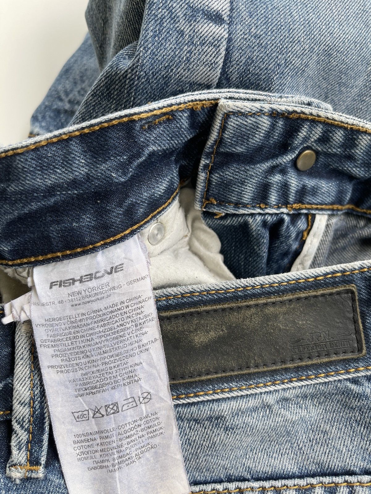 Japanese Brand Fishbone Japan Superior Distressed Rusty Denim Size US 32 / EU 48 - 14 Thumbnail