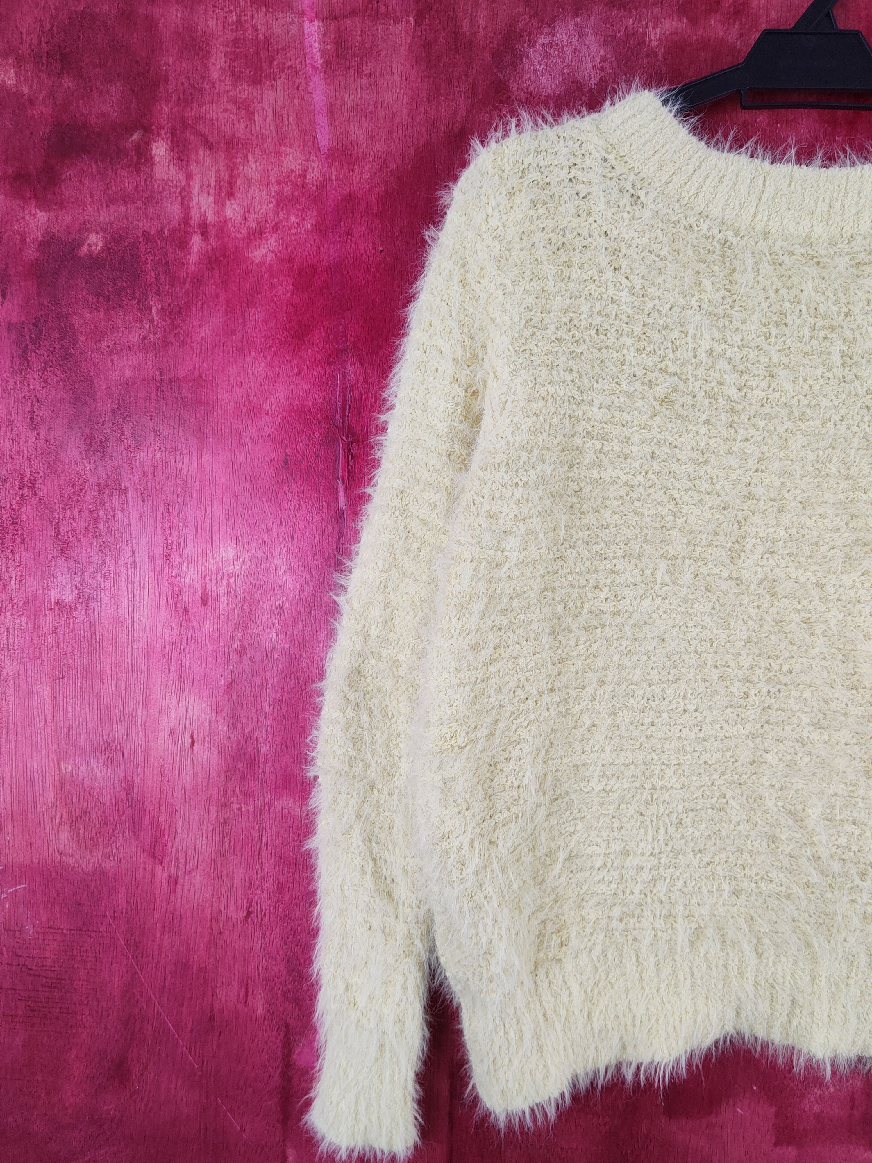 Aran Isles Knitwear Chocol Raffine Robe Yellow Fur Mohair Knitwear #S2009 Size S / US 4 / IT 40 - 8 Thumbnail