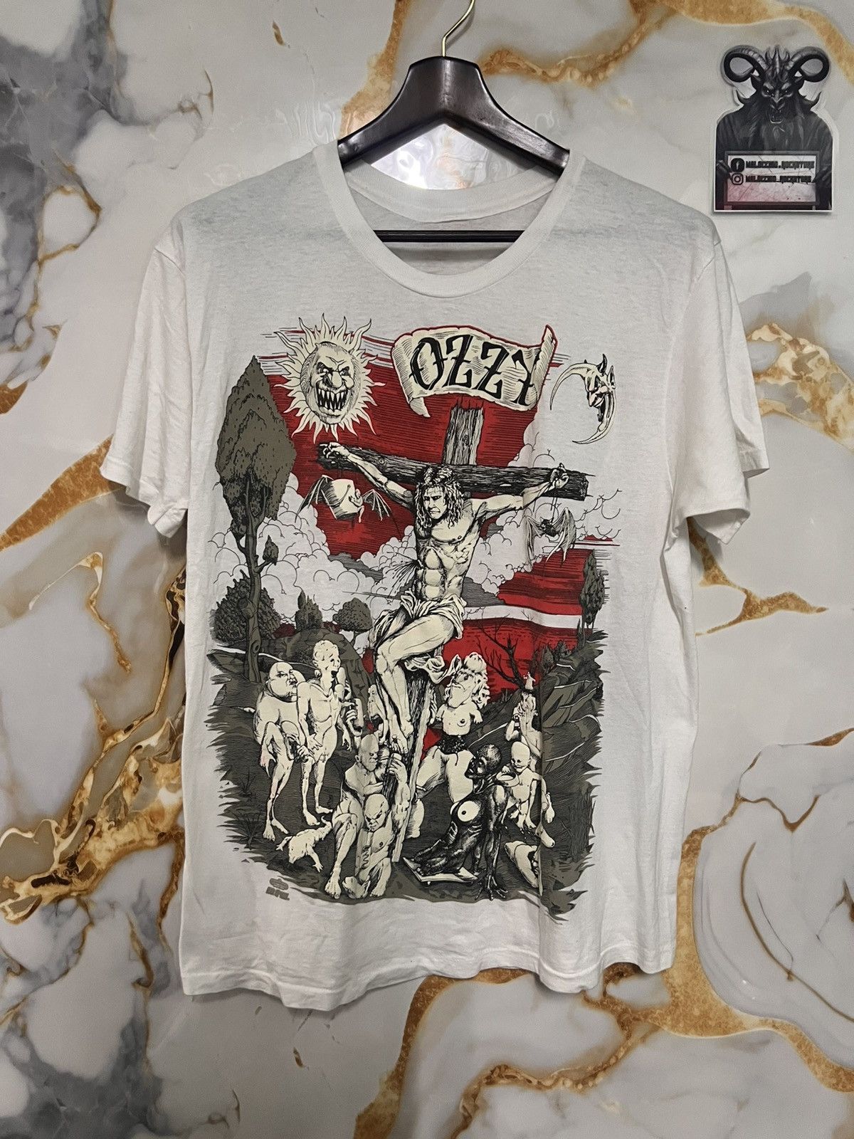 Ozzy Osbourne × Vintage Ozzy Osbourne (Jesus Ozzy : Grow in the dark) T Shirt Size US L / EU 52-54 / 3 - 1 Thumbnail