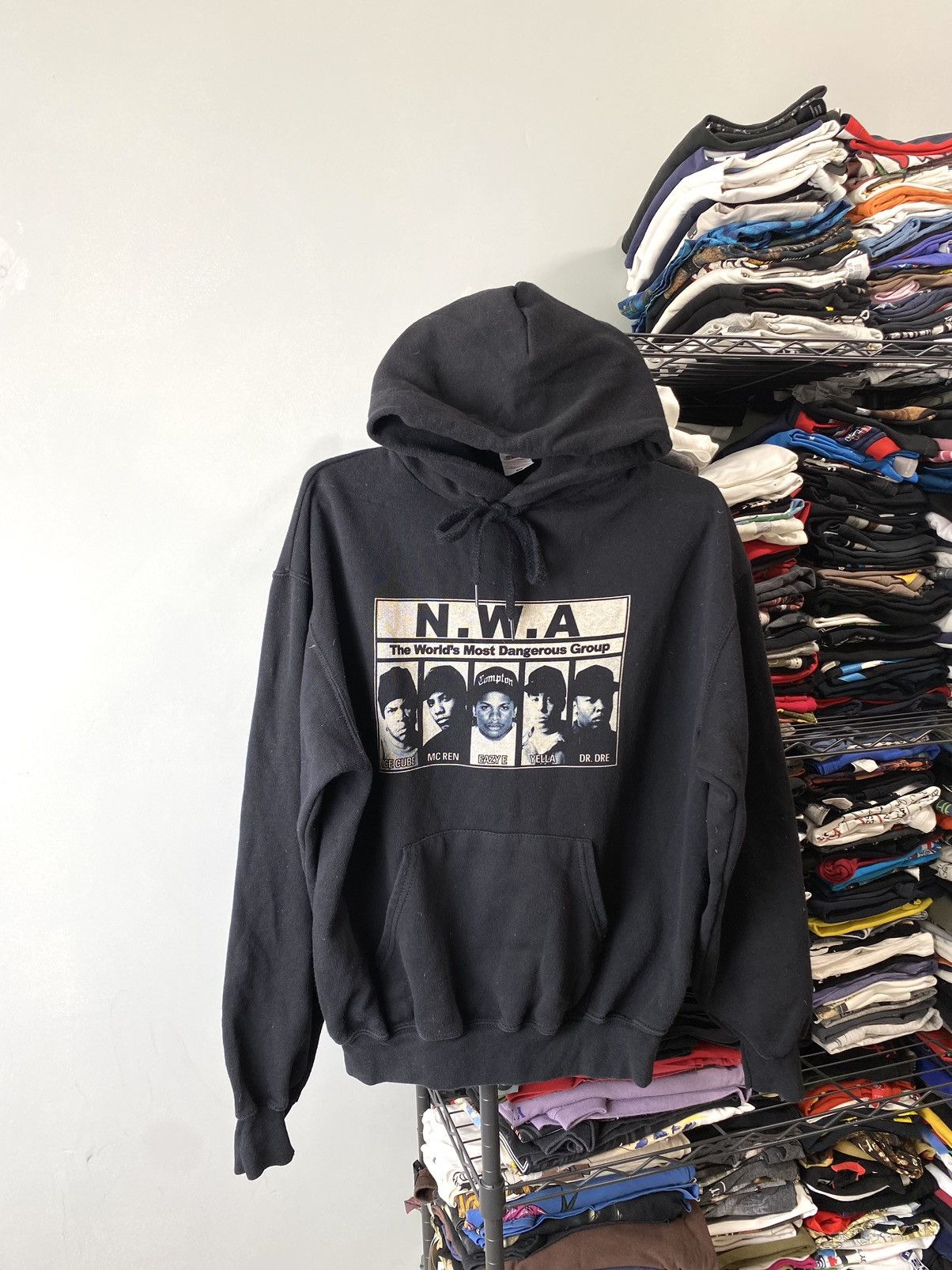 Rap Tees Vintage Compton NWA Hoodie Dr Dre Eazy E Yella Ice Cube Size US S / EU 44-46 / 1 - 1 Thumbnail
