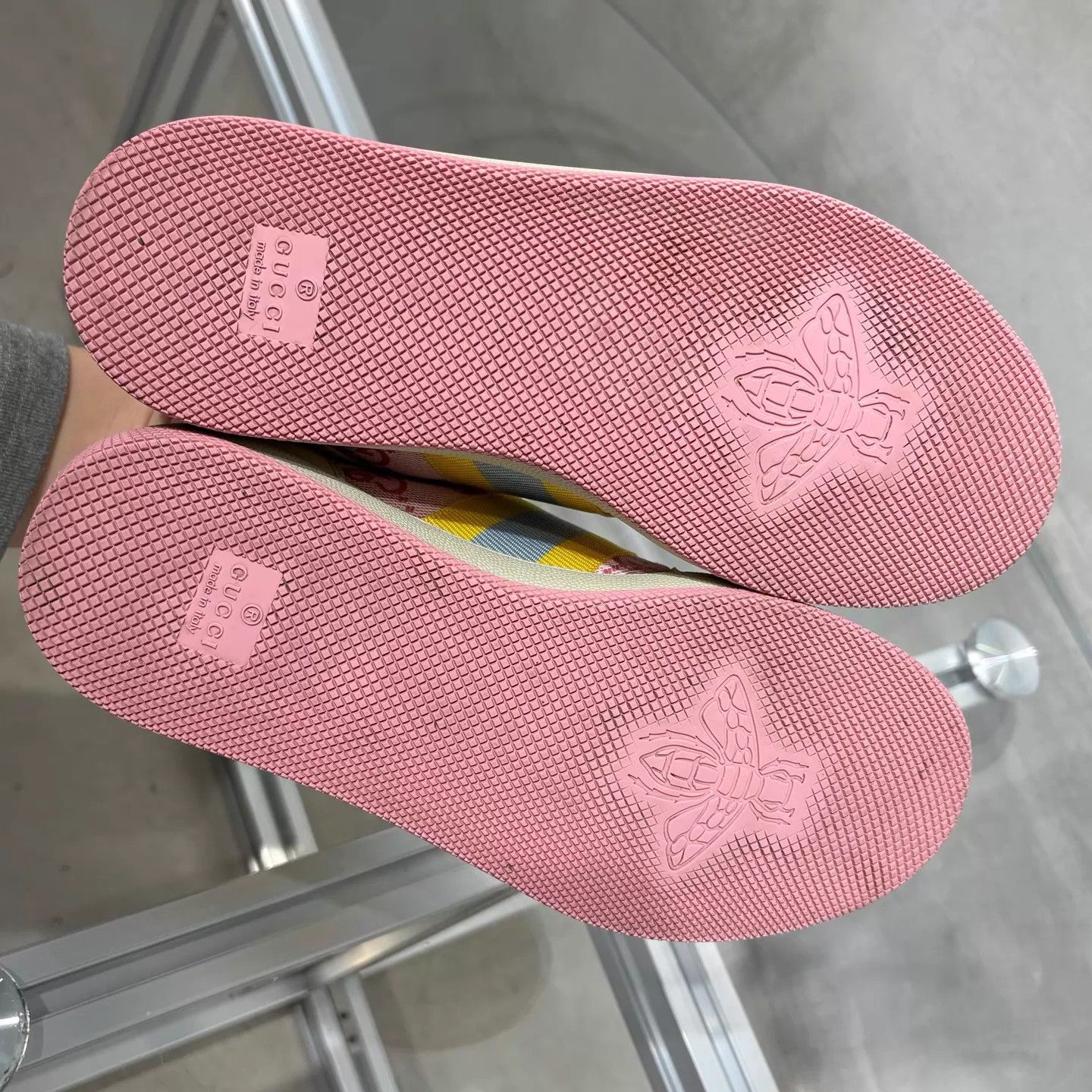 Gucci Gucci GG monogram Rhyton dirty pink enamel 35.5 Size US 5 / IT 35 - 7 Thumbnail