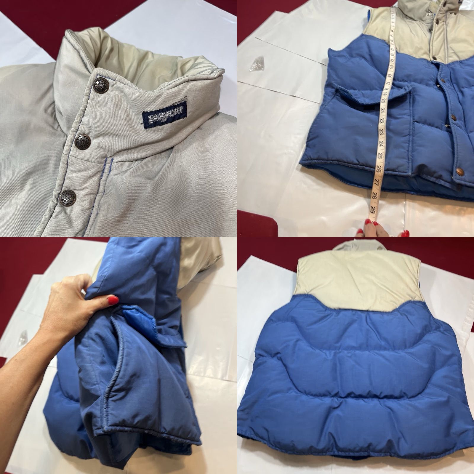 Jansport VINTAGE JANSPORT blue Gray XL Down PUFFER vest men’s XL zip Snap Up Big Pockets Shirt? Size US XL / EU 56 / 4 - 8 Thumbnail