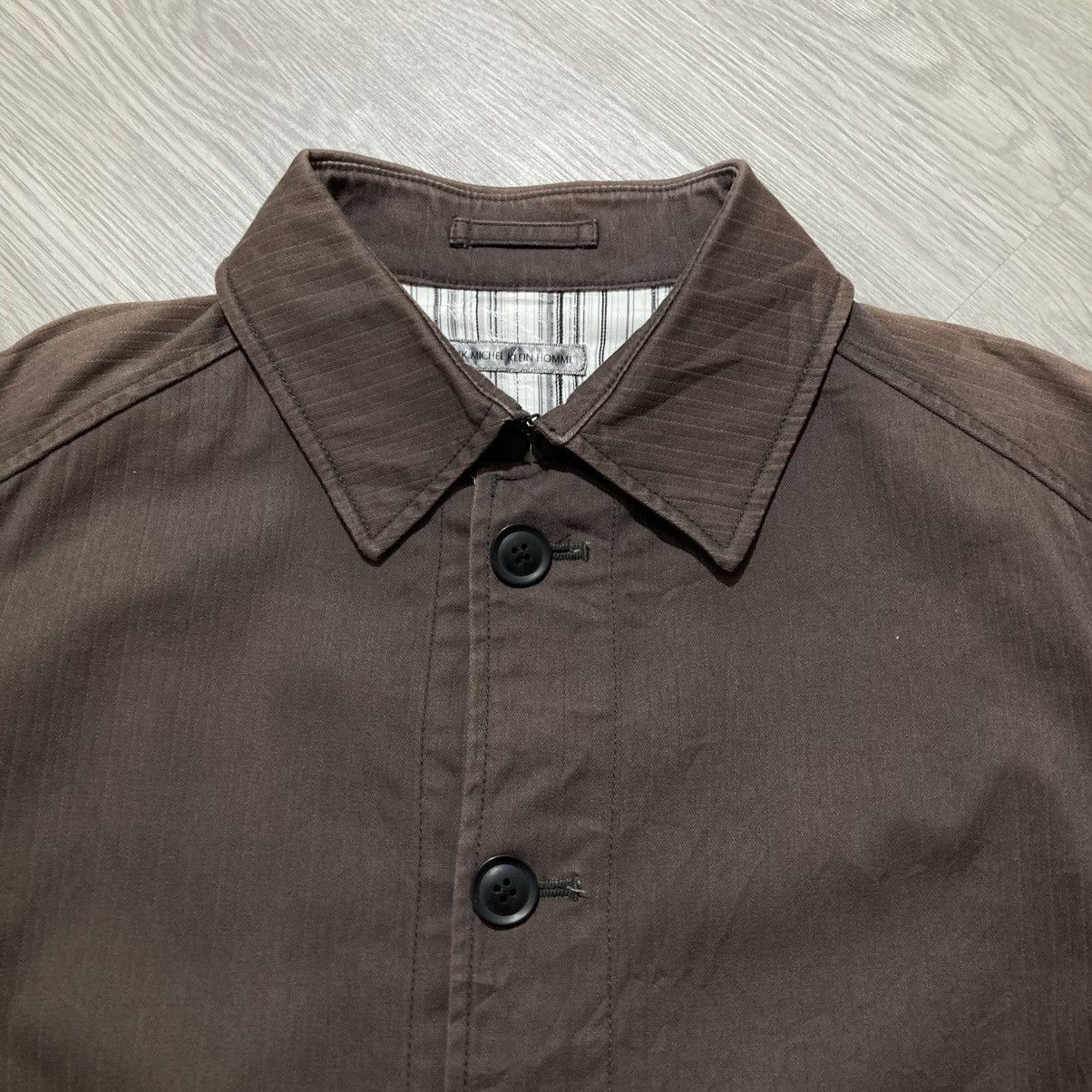 Michel Klein Vintage Michel Klein Homme Paris Coated Jacket Brown Luxury Size US L / EU 52-54 / 3 - 6 Thumbnail