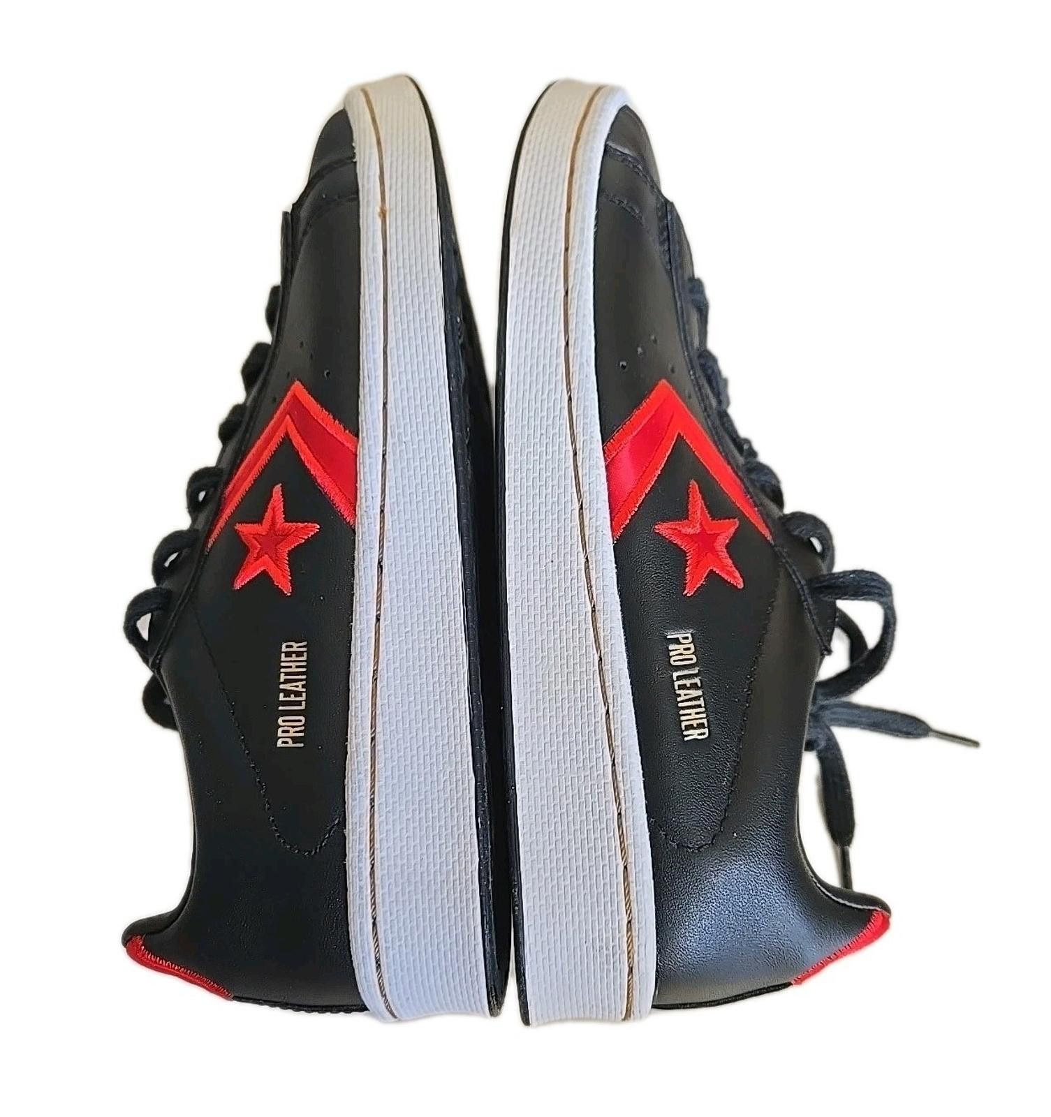 Converse Converse Pro Leather Low Top Black Red Sneakers sz 6 Men 4.5 Size US 6 / IT 36 - 6 Thumbnail
