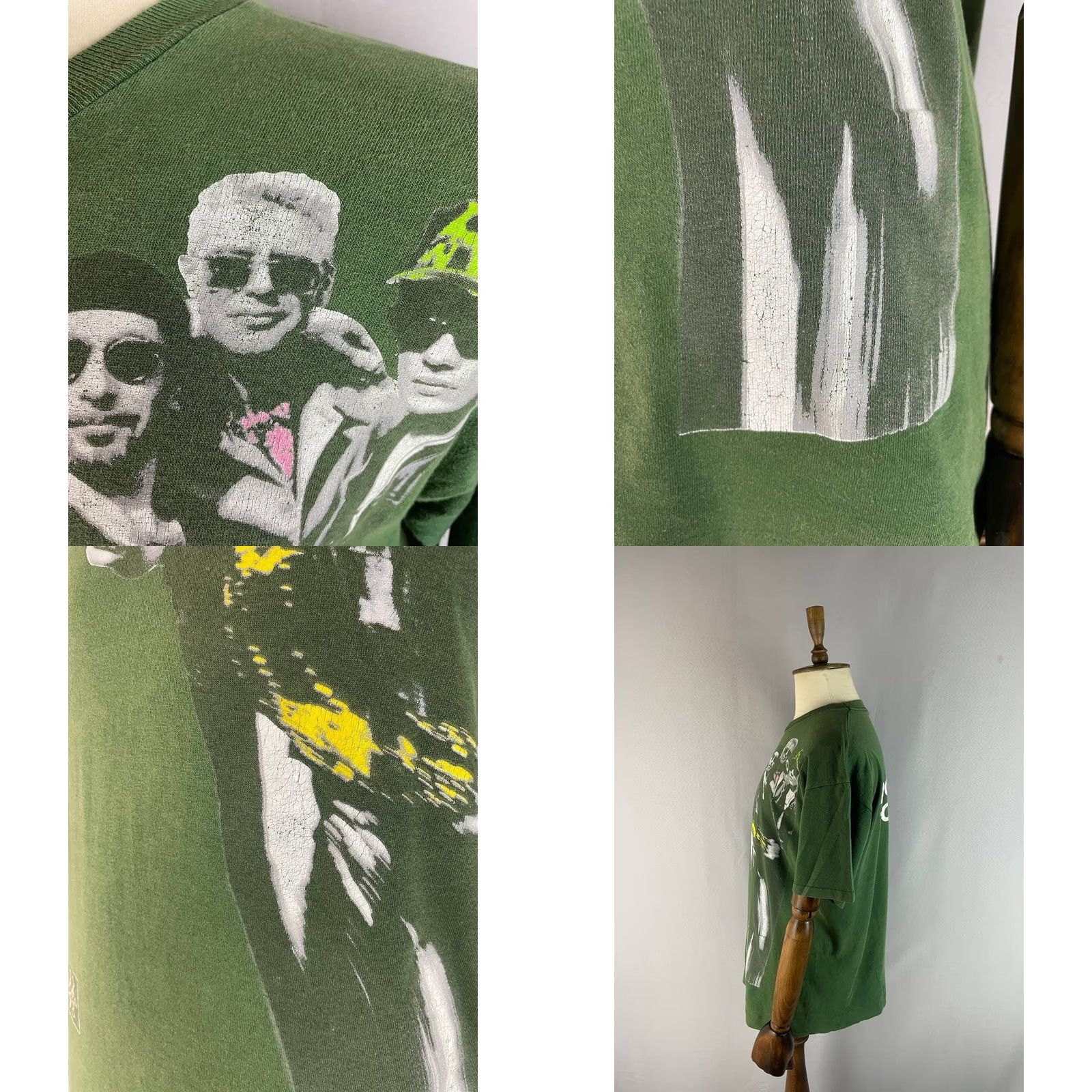 Vintage Vintage Screen Stars Mens U2 Zooropa Graphic Shirt Size XL Green Short Sleeve Size US XL / EU 56 / 4 - 8 Thumbnail