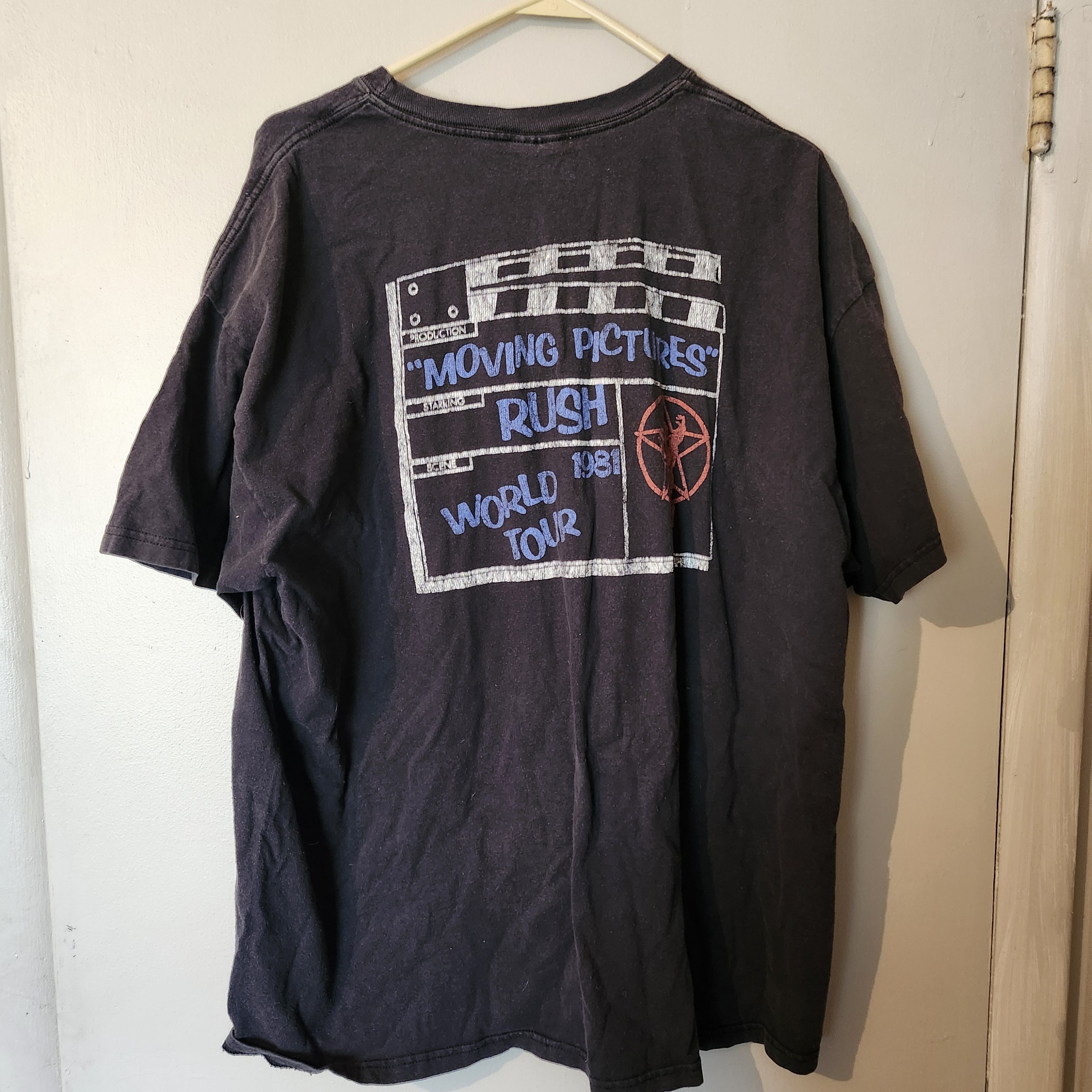 Hanes Rush Moving Pictures Tour 1981 T-Shirt Adult 2XL Black Size US XXL / EU 58 / 5 - 7 Thumbnail