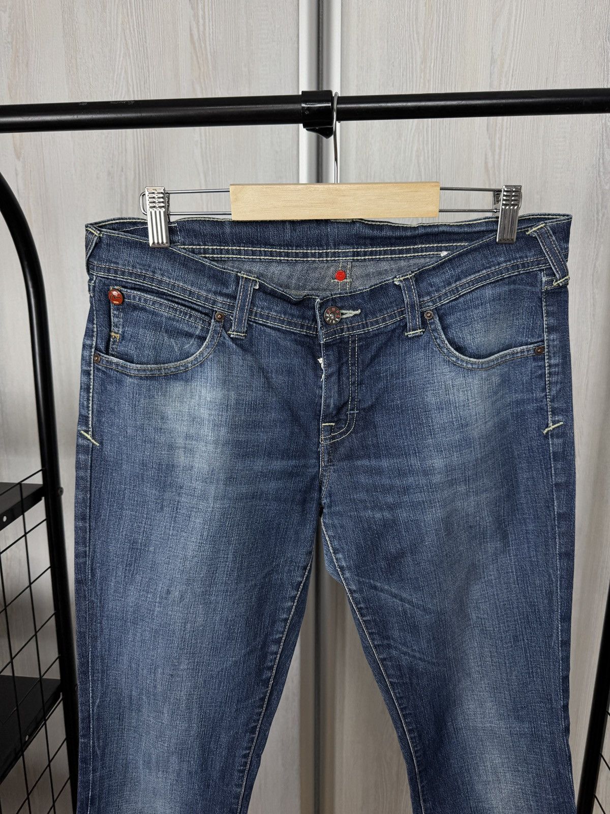 Evisu Evisu Puma Vintage 00s Washed Denim Y2K Flared Pants Jeans Size 34" / US 12 / IT 48 - 7 Thumbnail