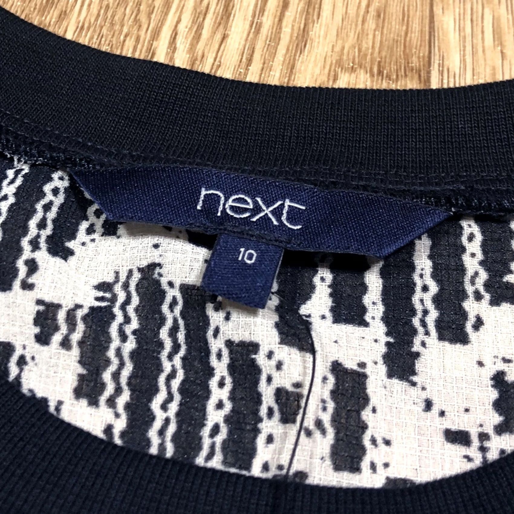 NEXT VINTAGE? No — wait: Next Navy & Black Long Sleeve Top UK 10 Women’s BNWT NEW Size L / US 10 / IT 46 - 5 Thumbnail