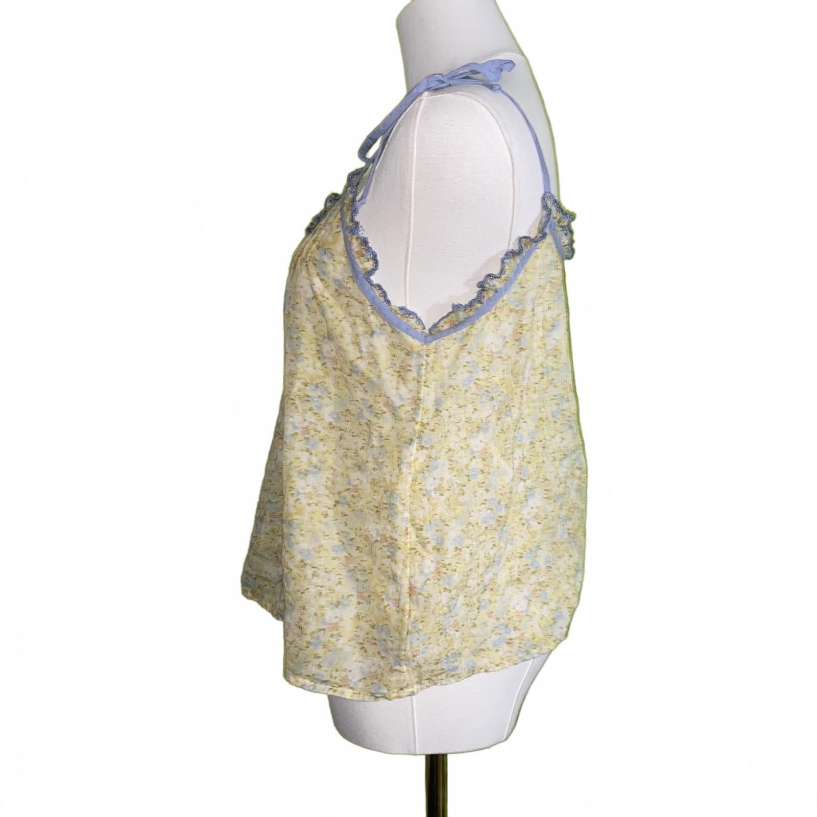 American Eagle Outfitters Y2K American Eagle Cottagecore Yellow Cami Top NWOT S Floral Size S / US 4 / IT 40 - 2 Thumbnail