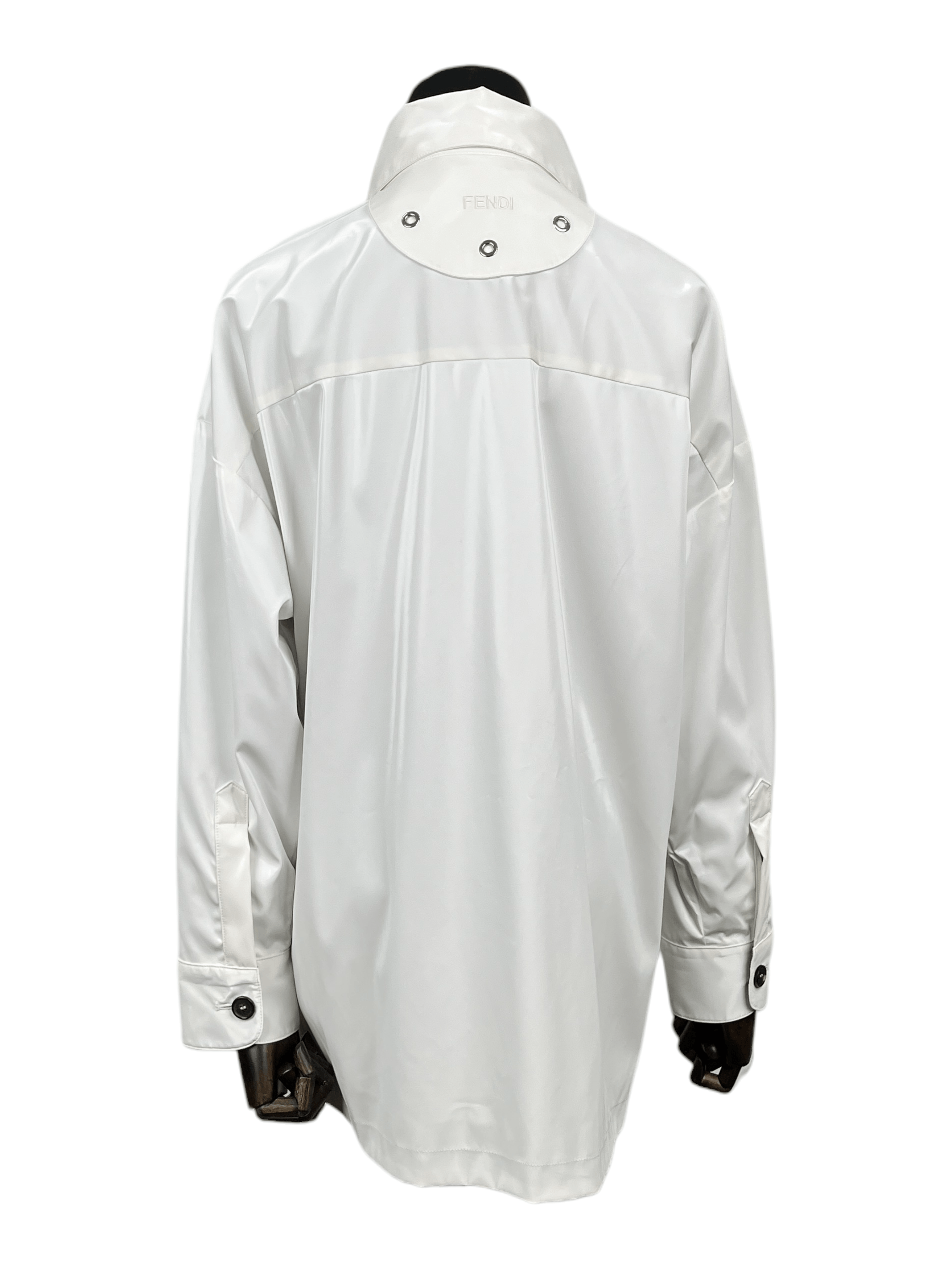 Fendi Fendi White Synthetic Shirt Jacket Size XS / US 0-2 / IT 36-38 - 2 Thumbnail