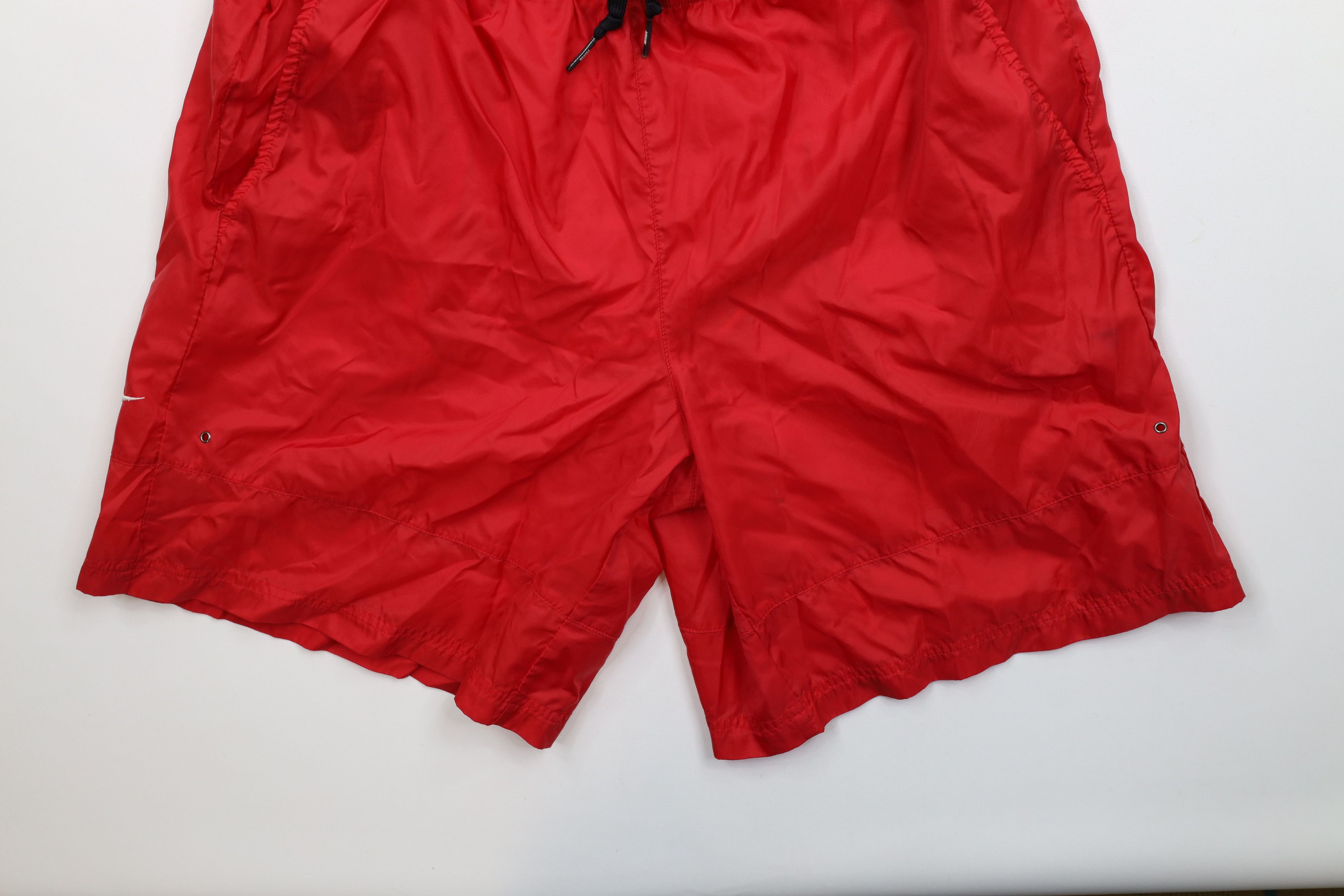Nike × Vintage Vintage 90s Y2K Nike Mini Swoosh Lined Shorts Baggies Nylon Size US 34 / EU 50 - 4 Thumbnail