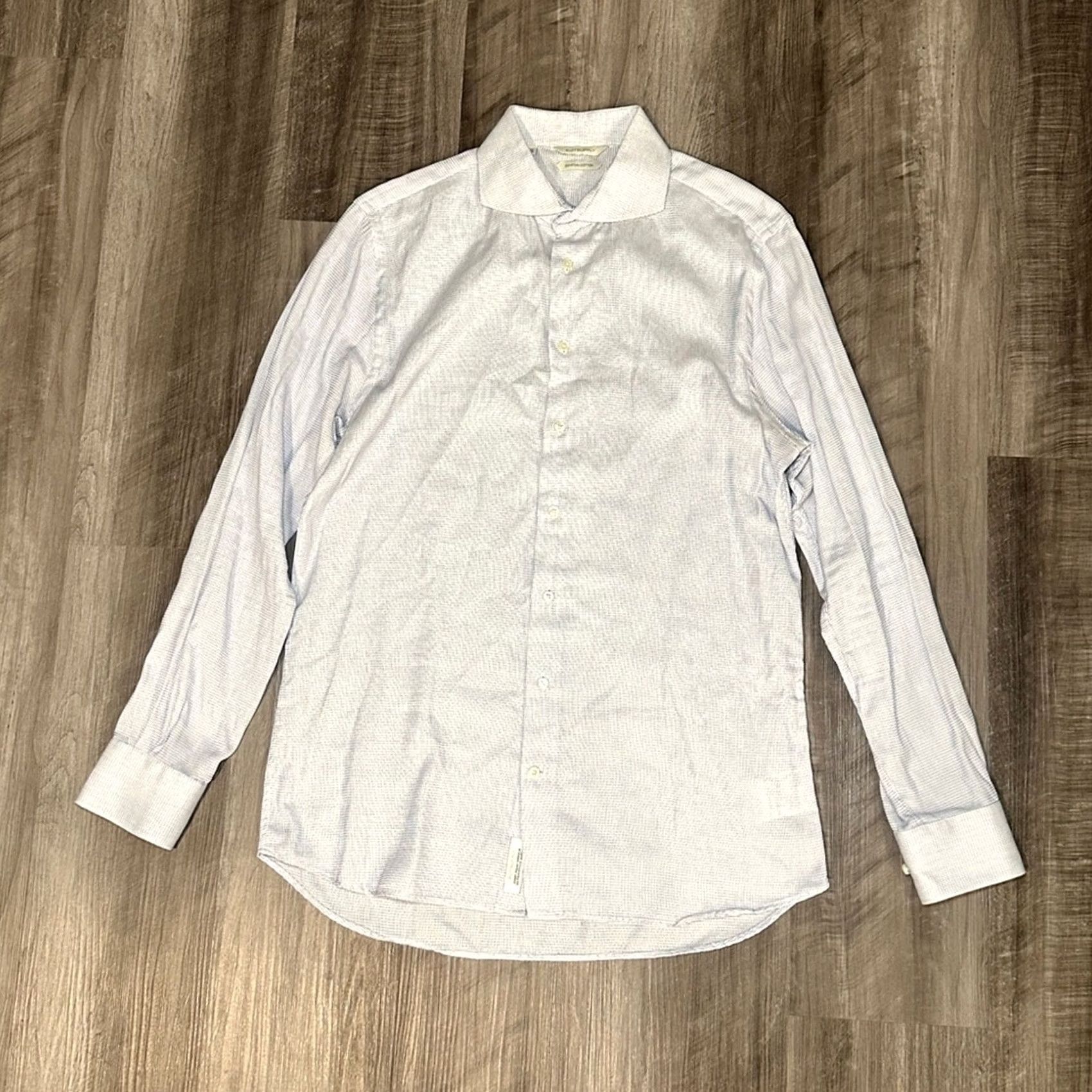 Suitsupply Suitsupply Cotonificio Albini Egyptian Cotton Long Sleeve Button Down - 42/16.5, White, Men, L, Regular, Preowned, MS8441 Size US L / EU 52-54 / 3 - 2 Thumbnail