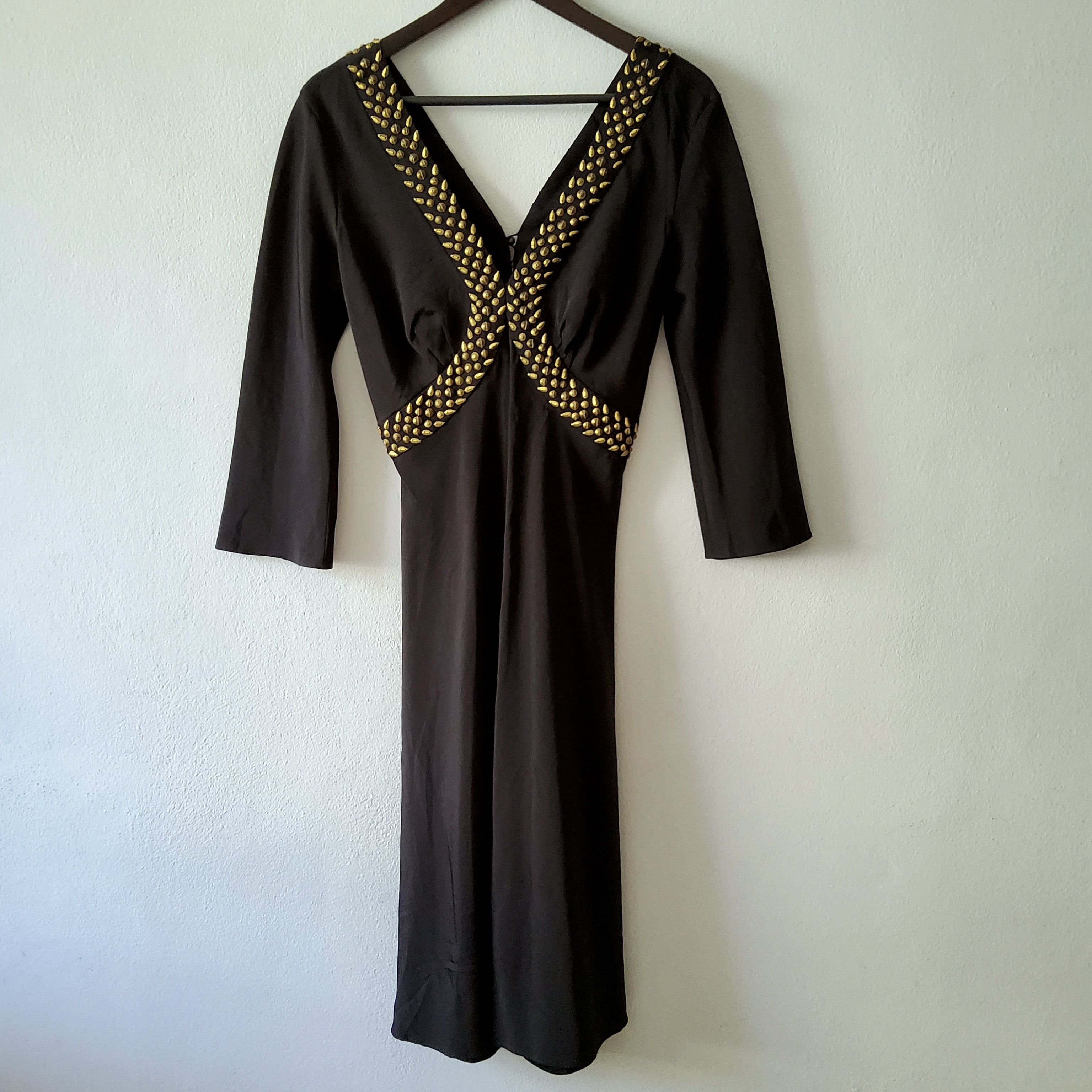 Chloe Chloé vintage 2003 hand beaded silk midi dress Size M / US 6-8 / IT 42-44 - 2 Thumbnail