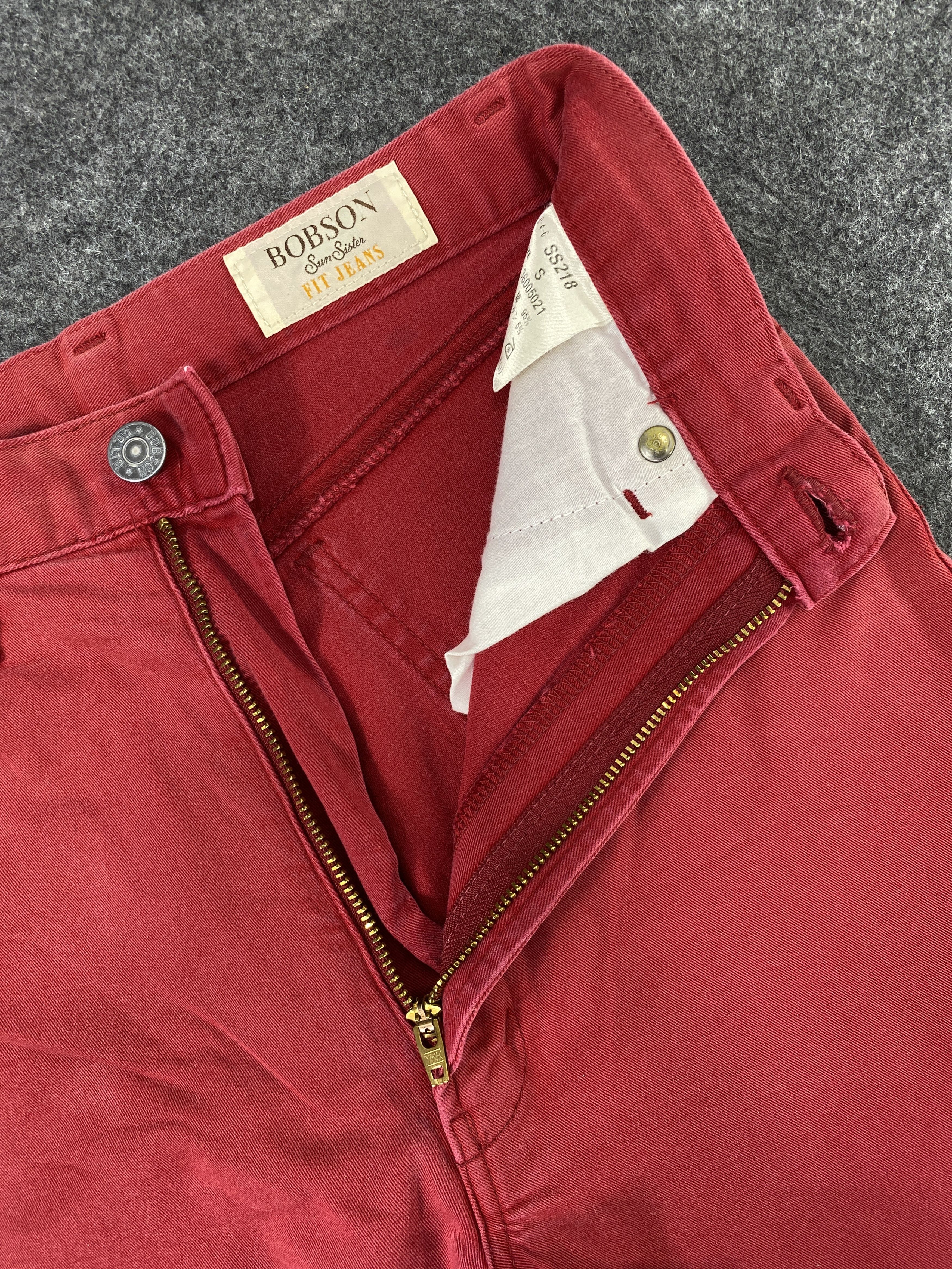 Japanese Brand Bobson Fit Red Jeans - J1043 Size 24" / US 00 / IT 34 - 8 Thumbnail