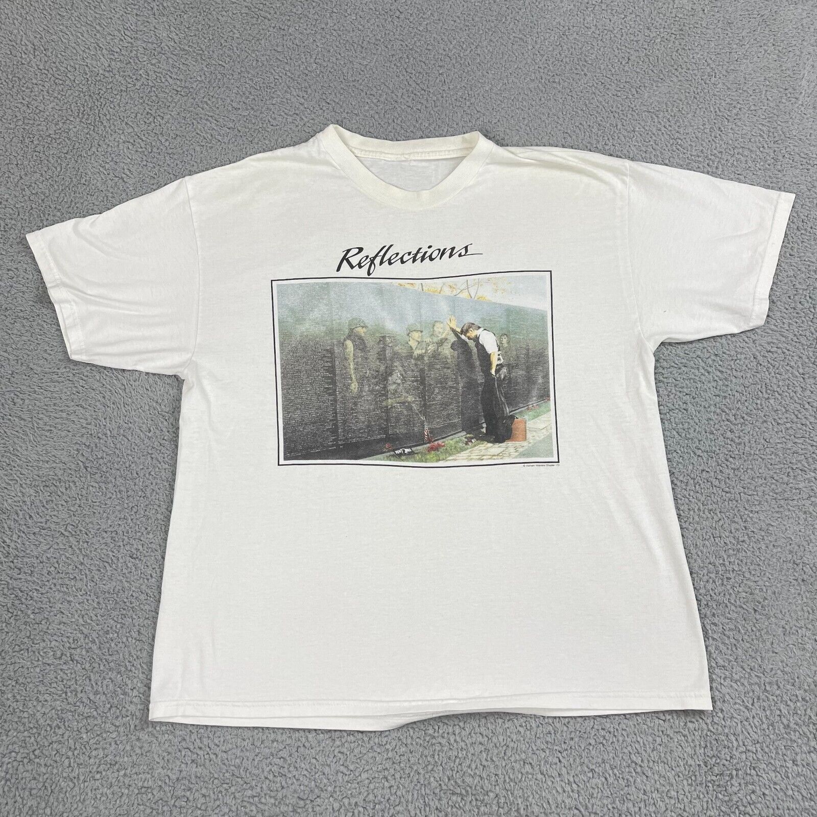 Hanes Vtg Hanes Reflections Vietnam Veteran Chapter 172 Memorial Size US L / EU 52-54 / 3 - 1 Thumbnail