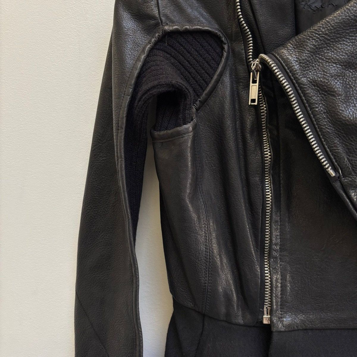Rick Owens FW10 Rick Owens “GLEAM” Long Leather Wool Jacket Size M / US 6-8 / IT 42-44 - 7 Thumbnail