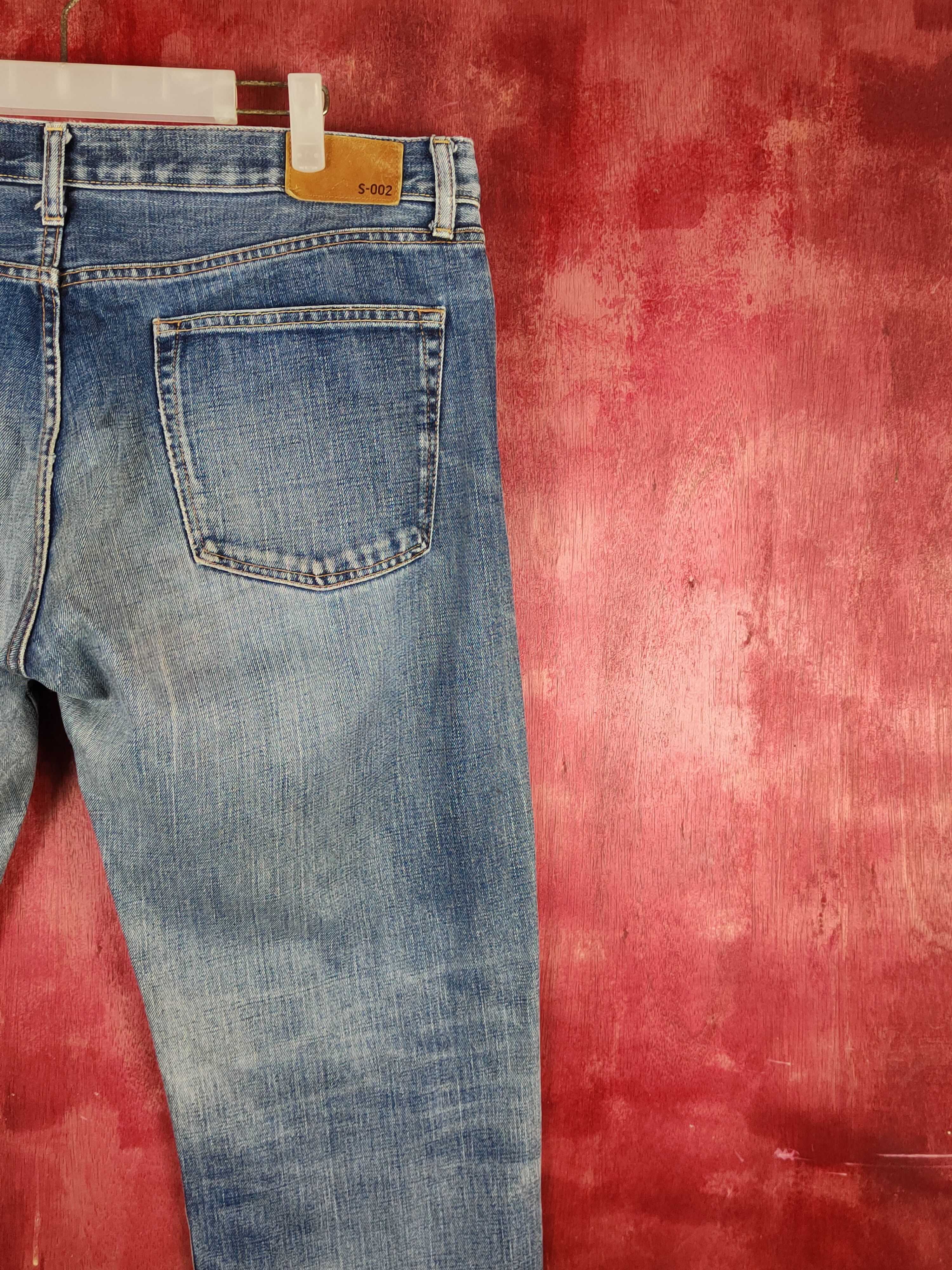 Japanese Brand DL Uniqlo Blue Distressed Ripped Jeans #S2197 Size US 38 / EU 54 - 12 Thumbnail