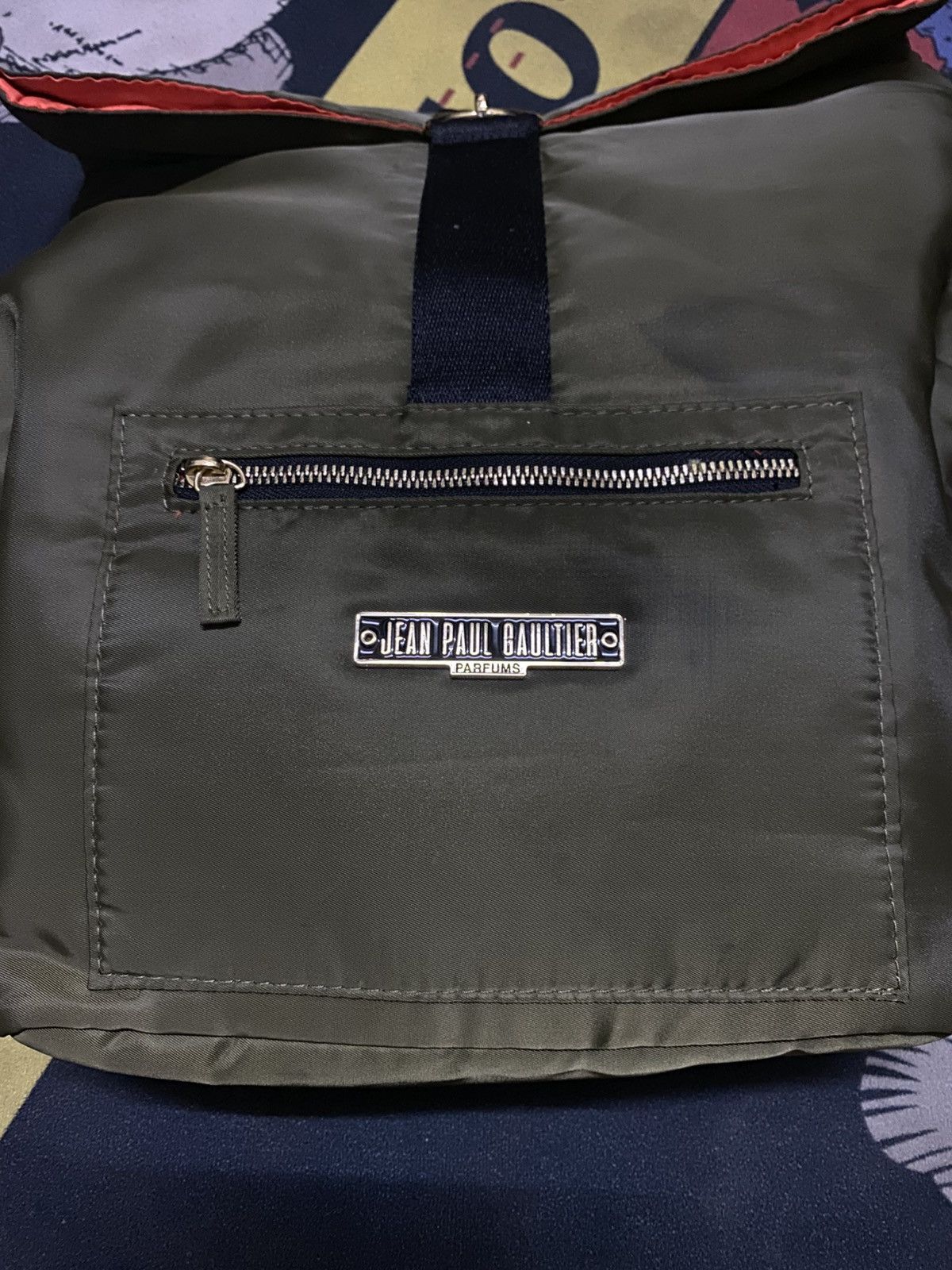 Jean Paul Gaultier Jean Paul Gaultier Unisex Olive Green Nylon Rolltop Backpack Size ONE SIZE - 5 Thumbnail