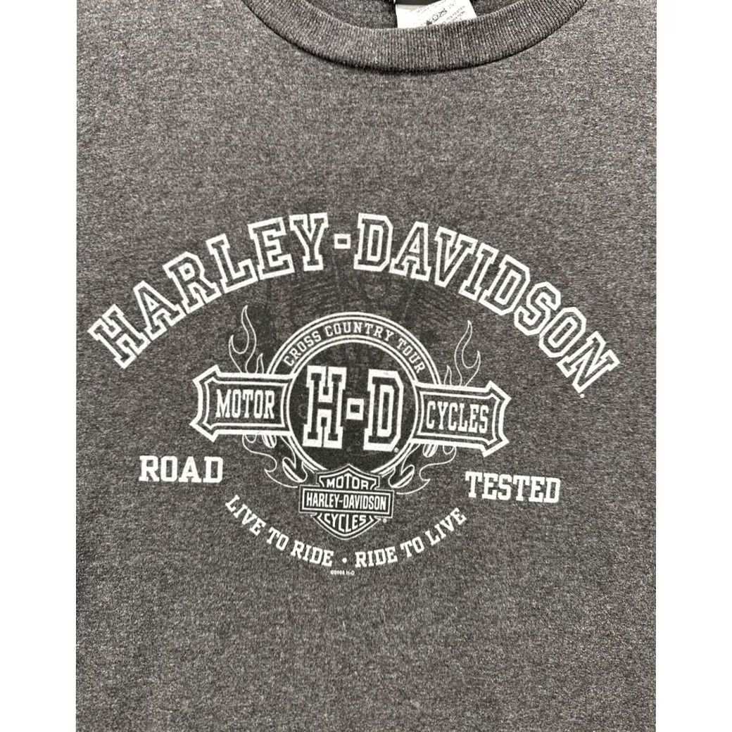 Harley Davidson Harley-Davidson Shirt Adult 2XL Black T-Shirt Mens Cotton Polyester Crew Neck Short Sleeve Solid Made In USA St. Augustine Florida Vintage: No Size US XXL / EU 58 / 5 - 6 Thumbnail